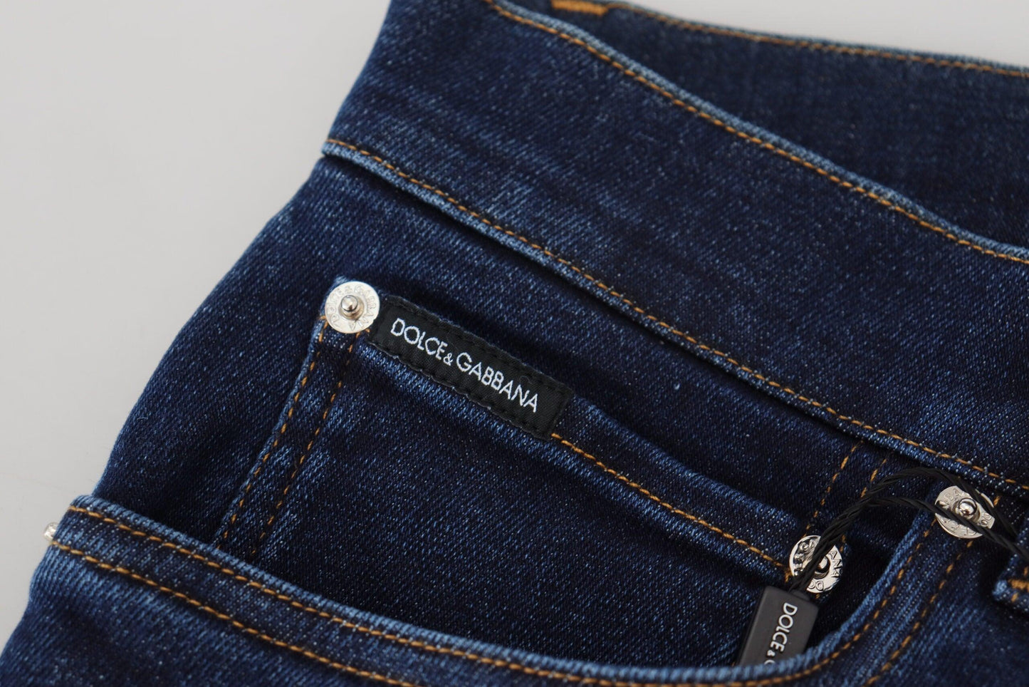 Dolce & Gabbana Elegant Slim Fit Dark Blue Denim Jeans - Arichezz.store