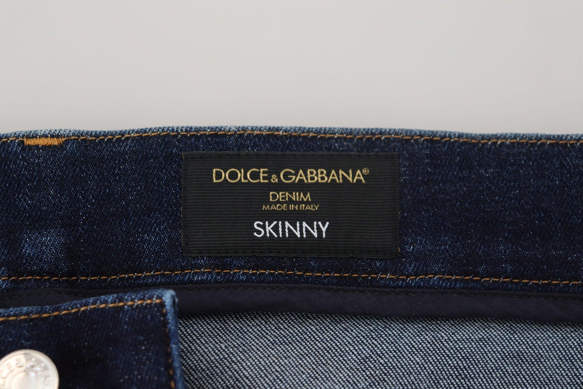 Dolce & Gabbana Elegant Slim Fit Dark Blue Denim Jeans - Arichezz.store