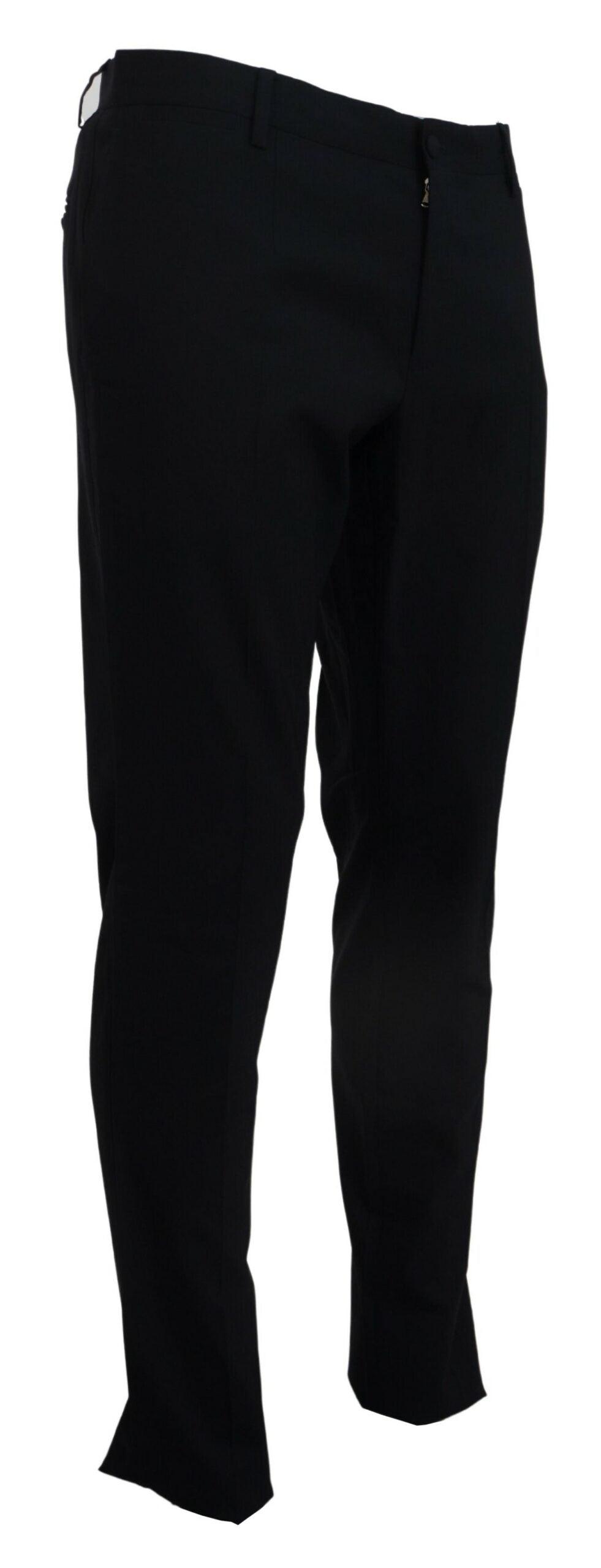 Dolce & Gabbana Elegant Slim Fit Dress Pants in Blue - Arichezz.store