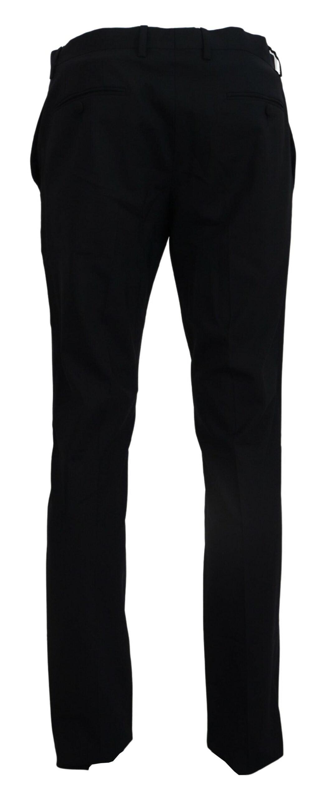 Dolce & Gabbana Elegant Slim Fit Dress Pants in Blue - Arichezz.store