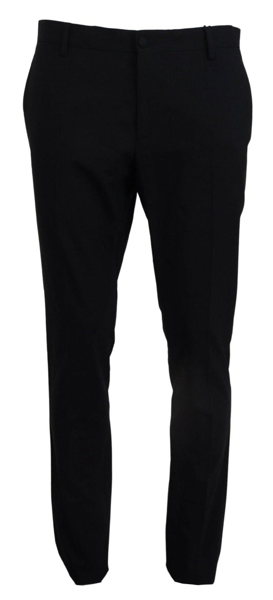 Dolce & Gabbana Elegant Slim Fit Dress Pants in Blue - Arichezz.store