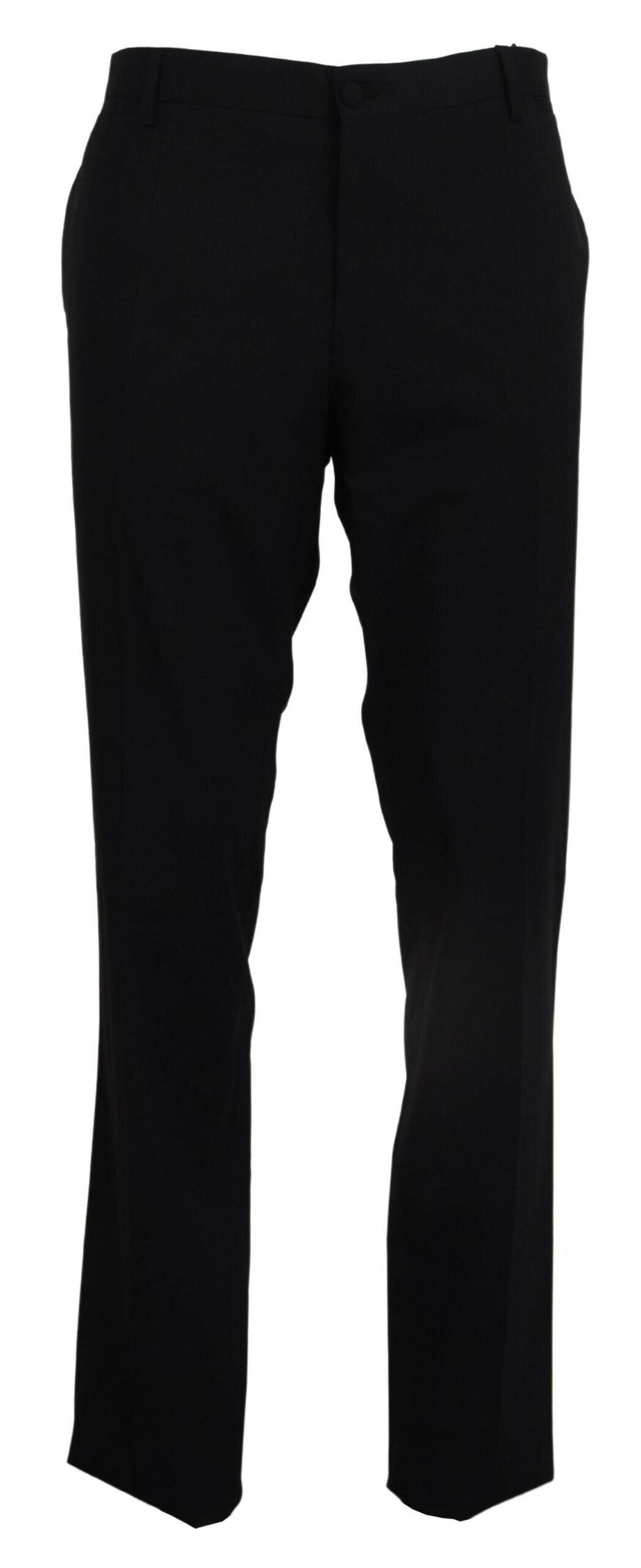 Dolce & Gabbana Elegant Slim Fit Wool Blend Trousers - Arichezz.store