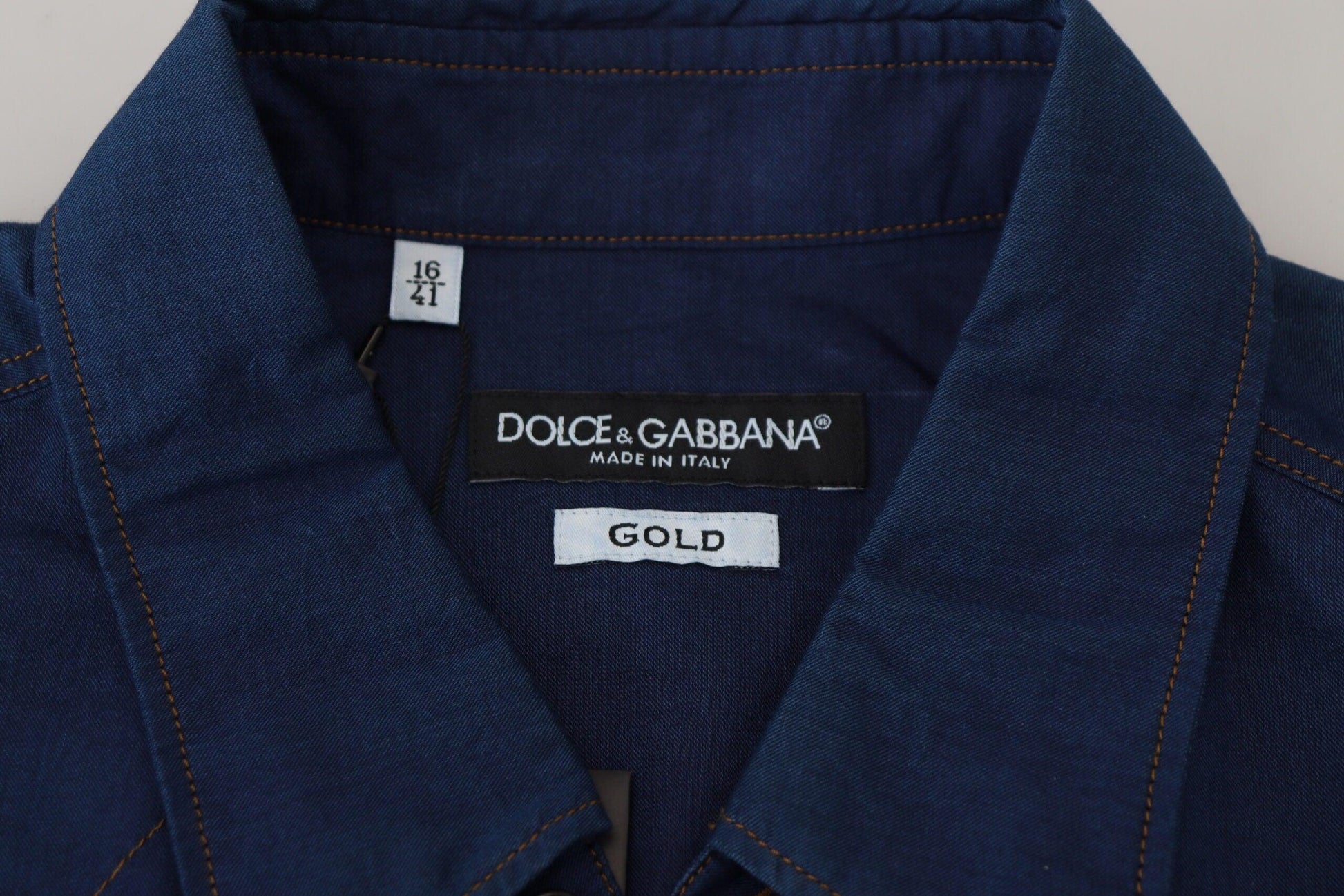 Dolce & Gabbana Elegant Blue Denim Casual Shirt - Arichezz.store