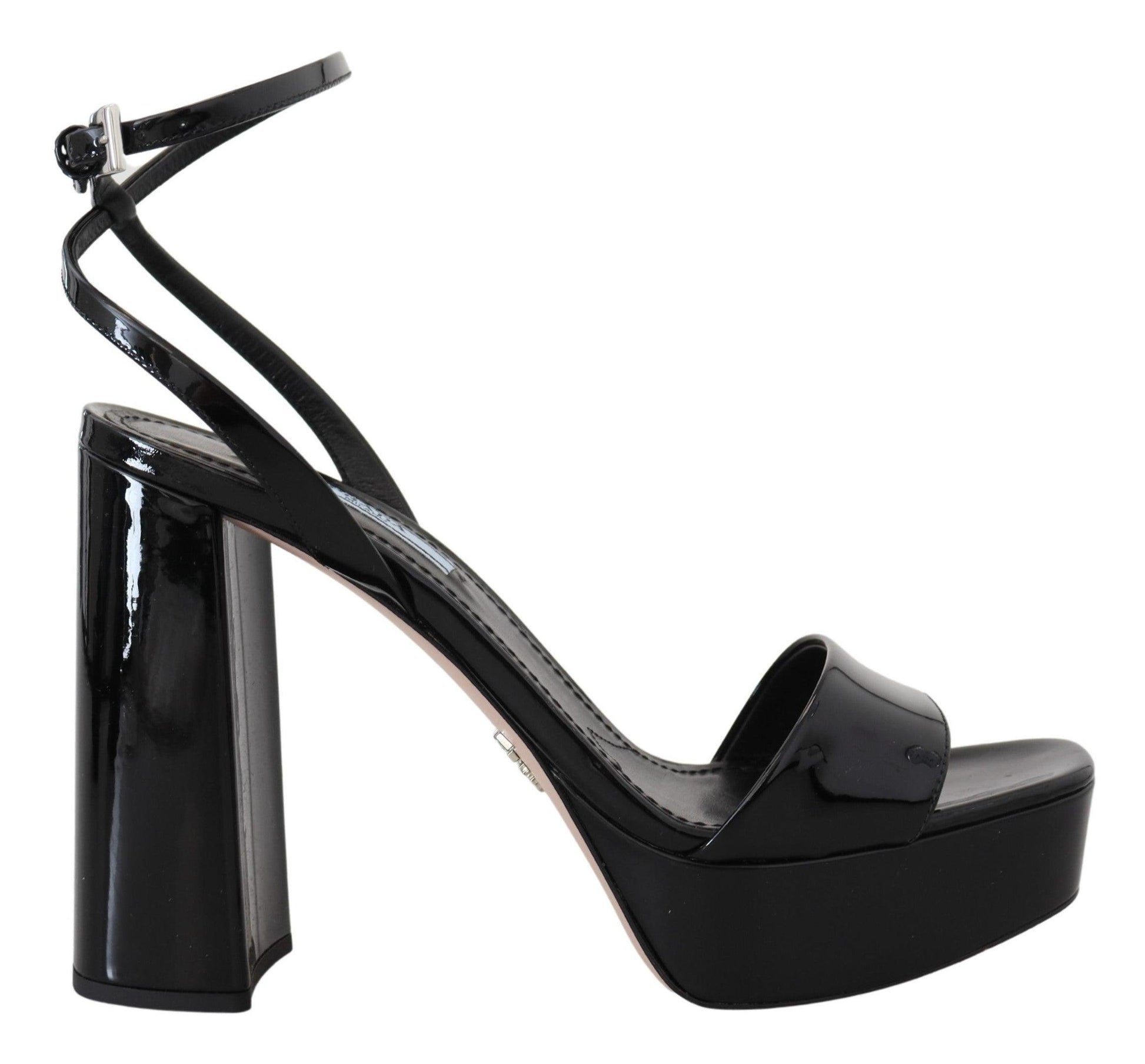 Prada Elevate Your Elegance with Glossy Black Heels - Arichezz.store