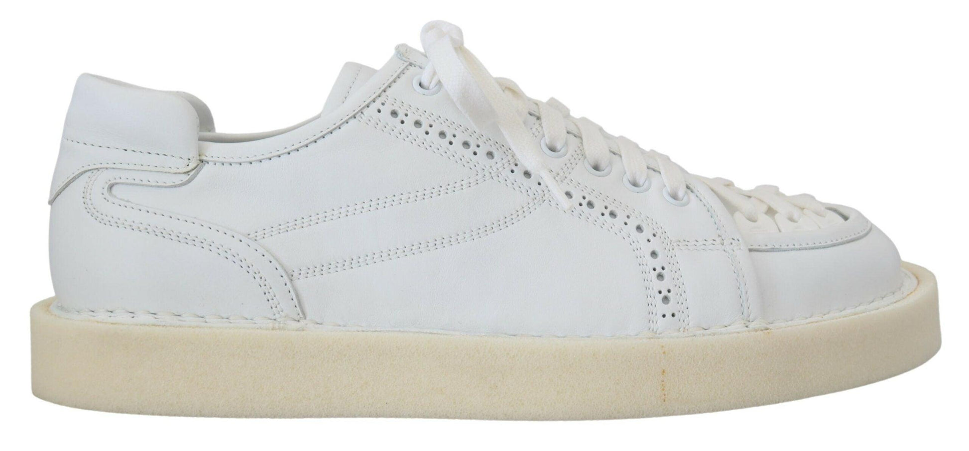 Dolce & Gabbana Elegant White Low Top Oxford Sneakers - Arichezz.store