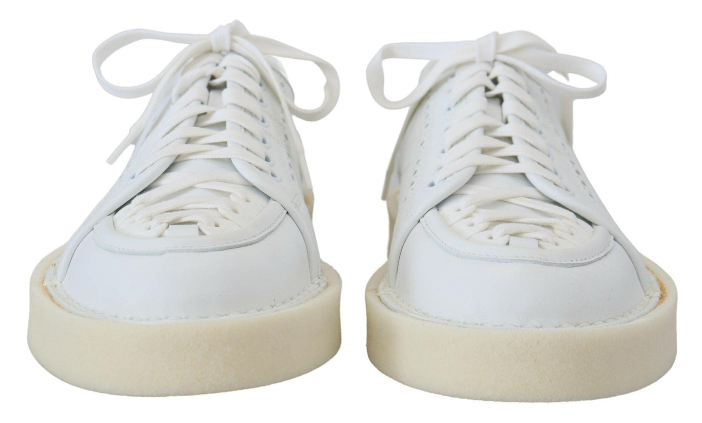 Dolce & Gabbana Elegant White Low Top Oxford Sneakers - Arichezz.store