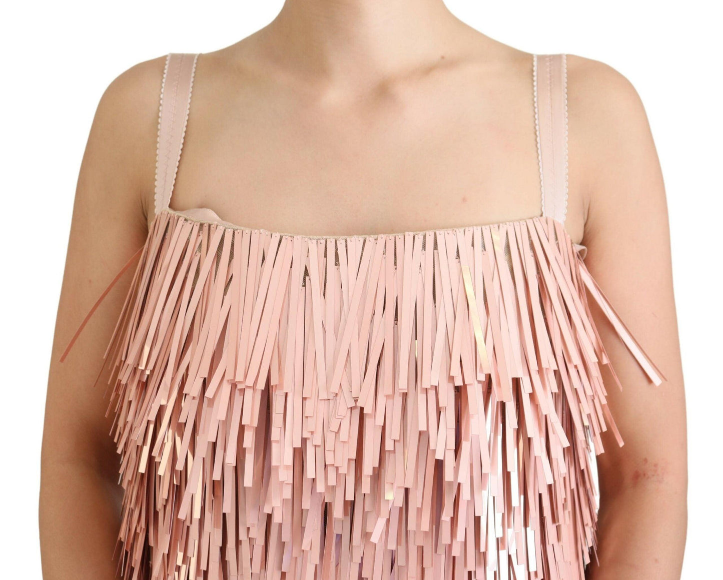 Dolce & Gabbana Elegant Pink A-Line Tinsel Dress - Arichezz.store