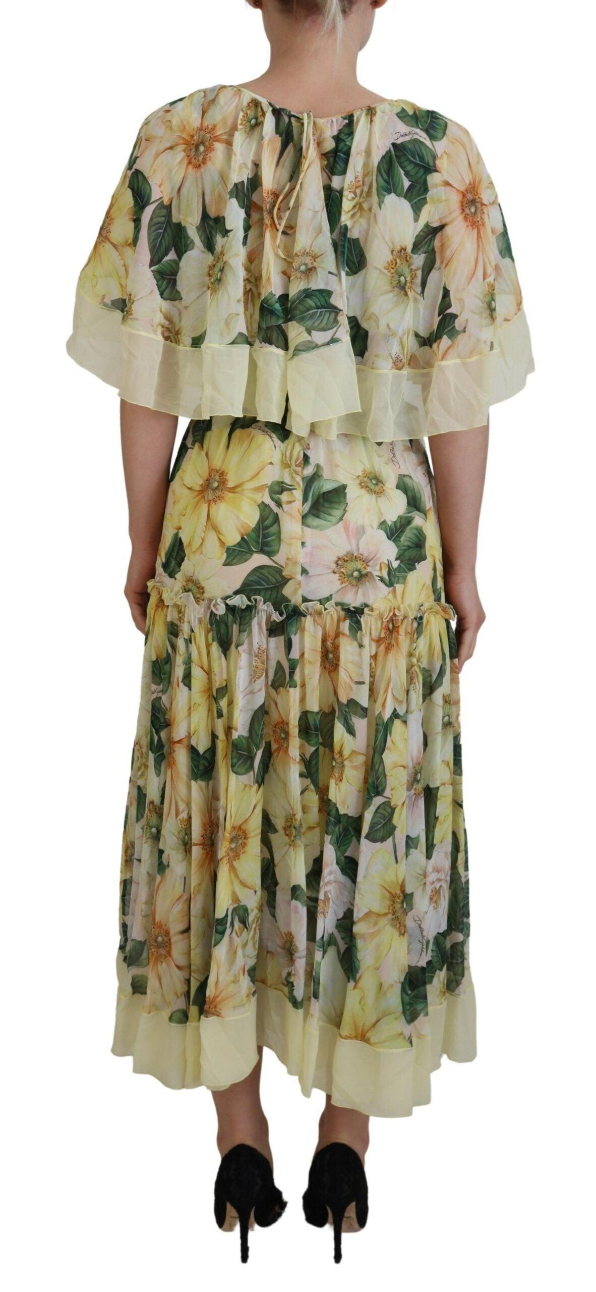 Dolce & Gabbana Elegant Silk Floral Maxi Dress - Arichezz.store