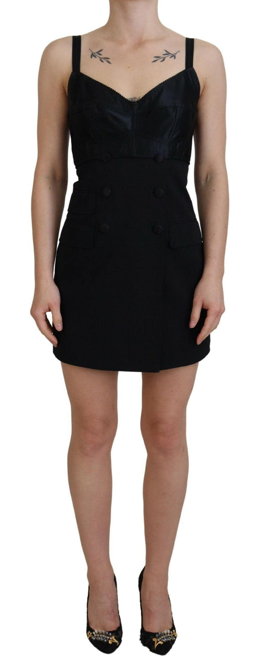 Dolce & Gabbana Elegant Black Sheath A-Line Mini Dress