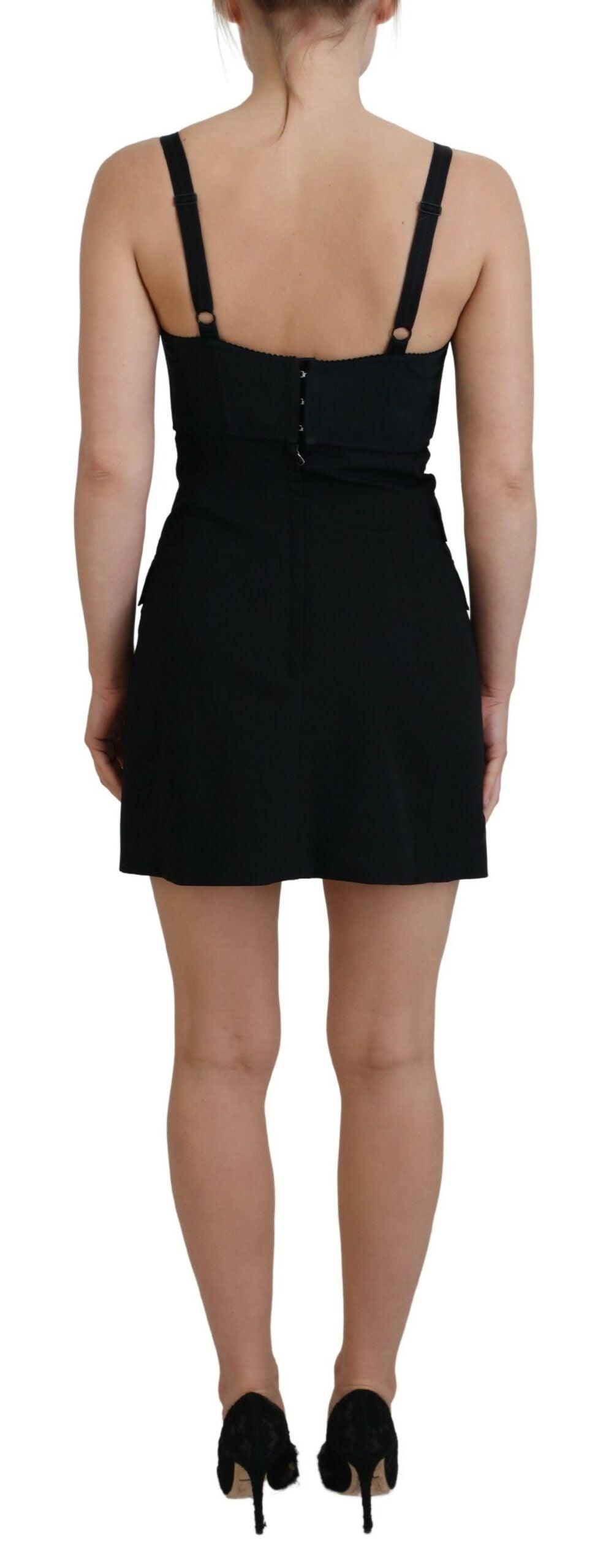 Dolce & Gabbana Elegant Black Sheath A-Line Mini Dress - Arichezz.store