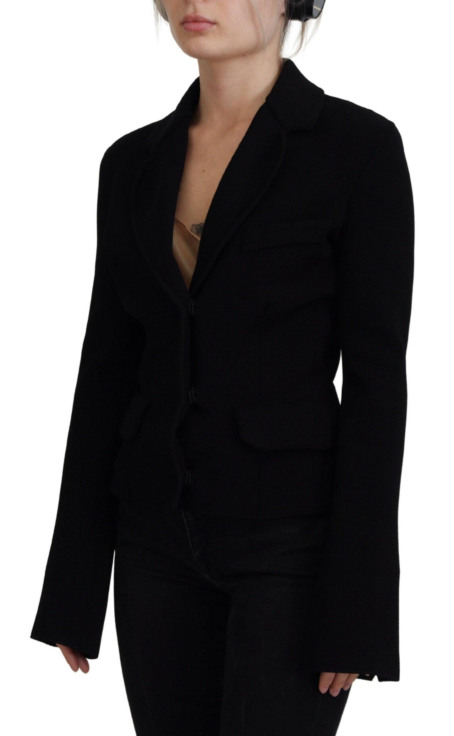 Dolce & Gabbana Elegant Black Long Sleeve Jacket - Arichezz.store