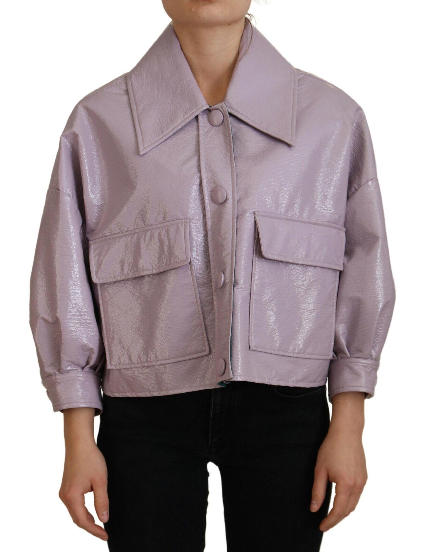 Dolce & Gabbana Chic Purple Cropped Jacket - Arichezz.store