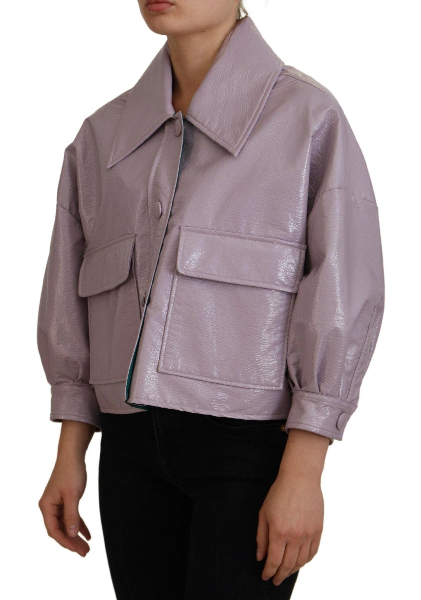 Dolce & Gabbana Chic Purple Cropped Jacket - Arichezz.store