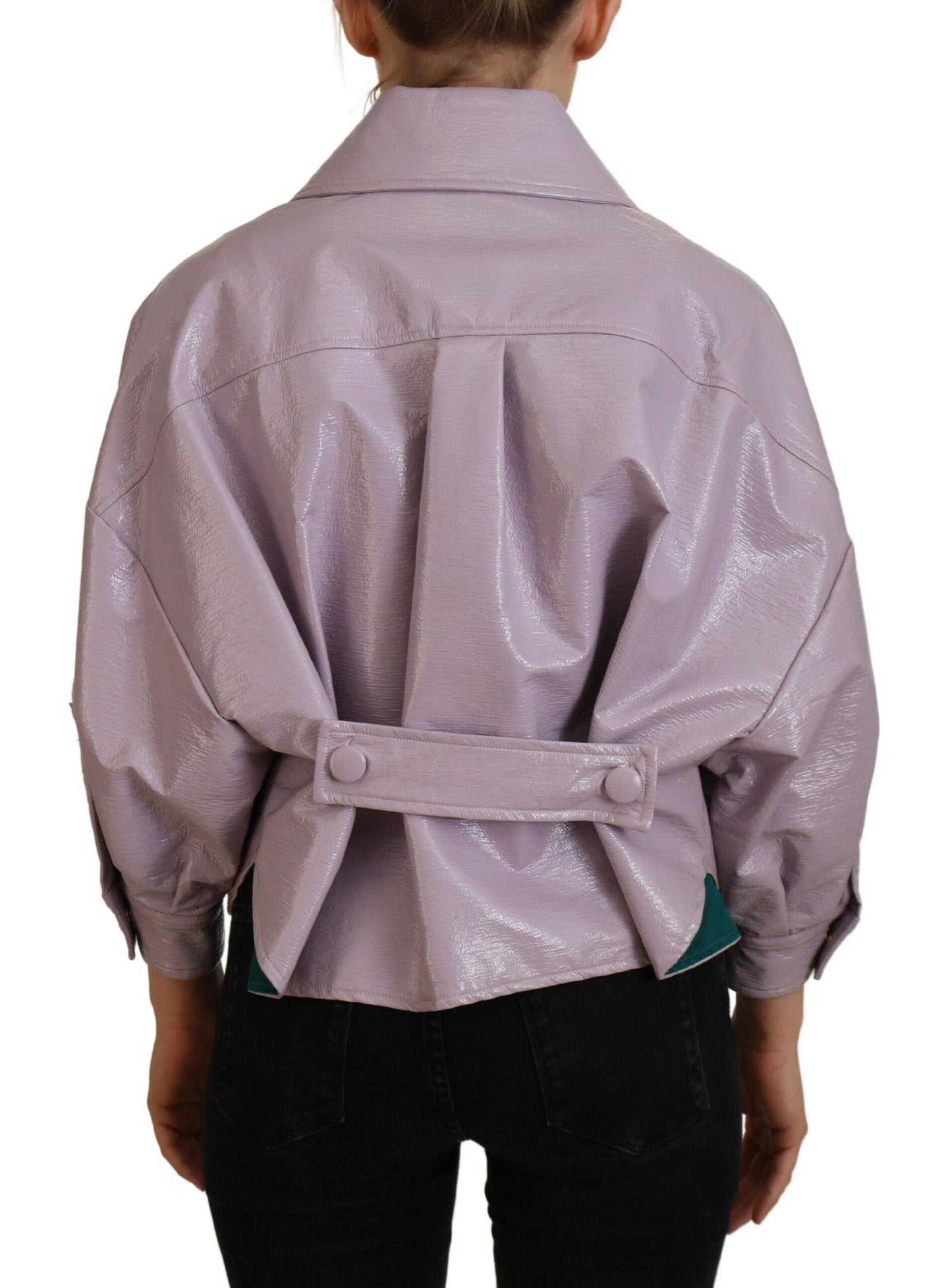 Dolce & Gabbana Chic Purple Cropped Jacket - Arichezz.store