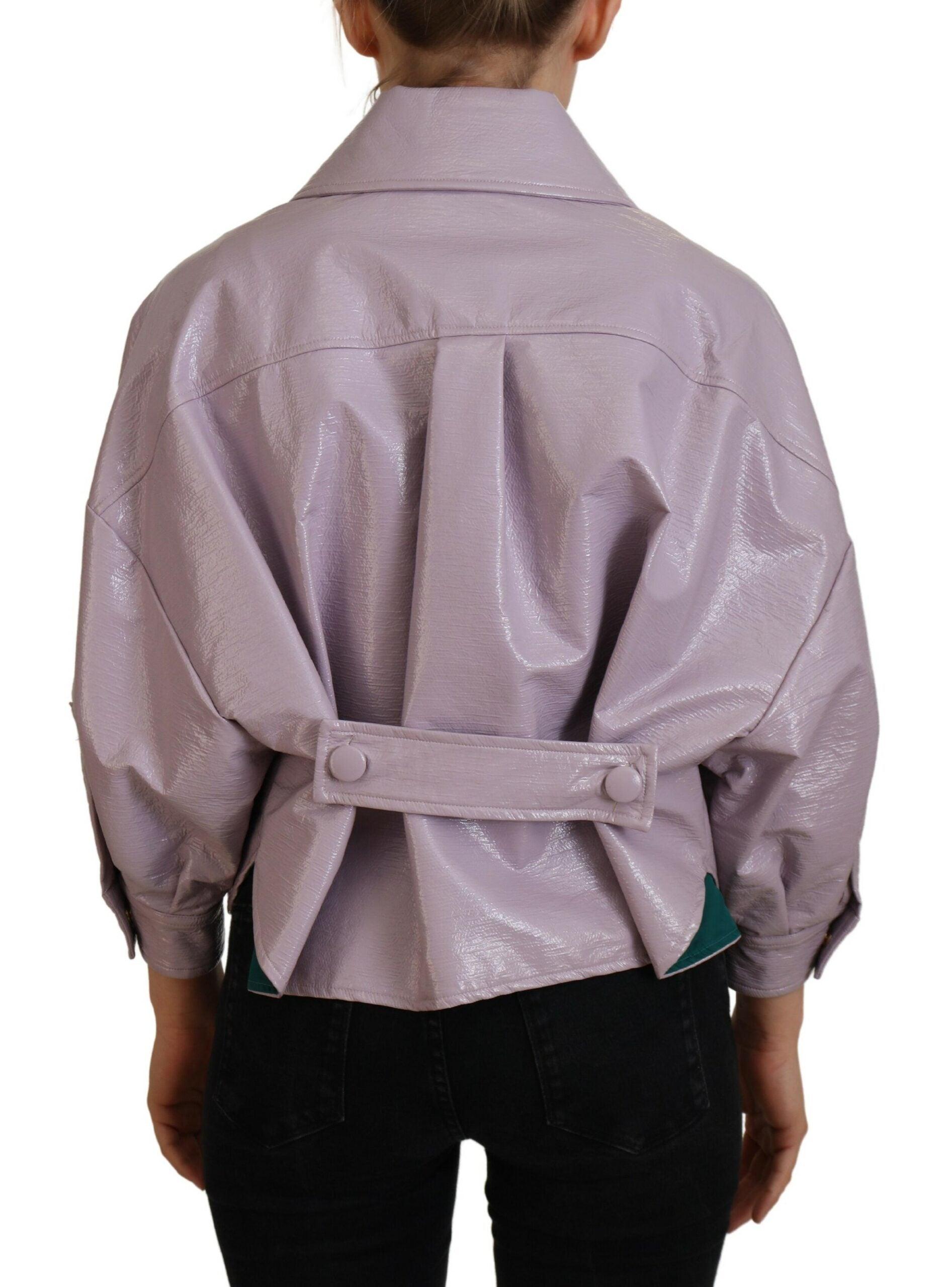 Dolce & Gabbana Chic Purple Cropped Jacket - Arichezz.store