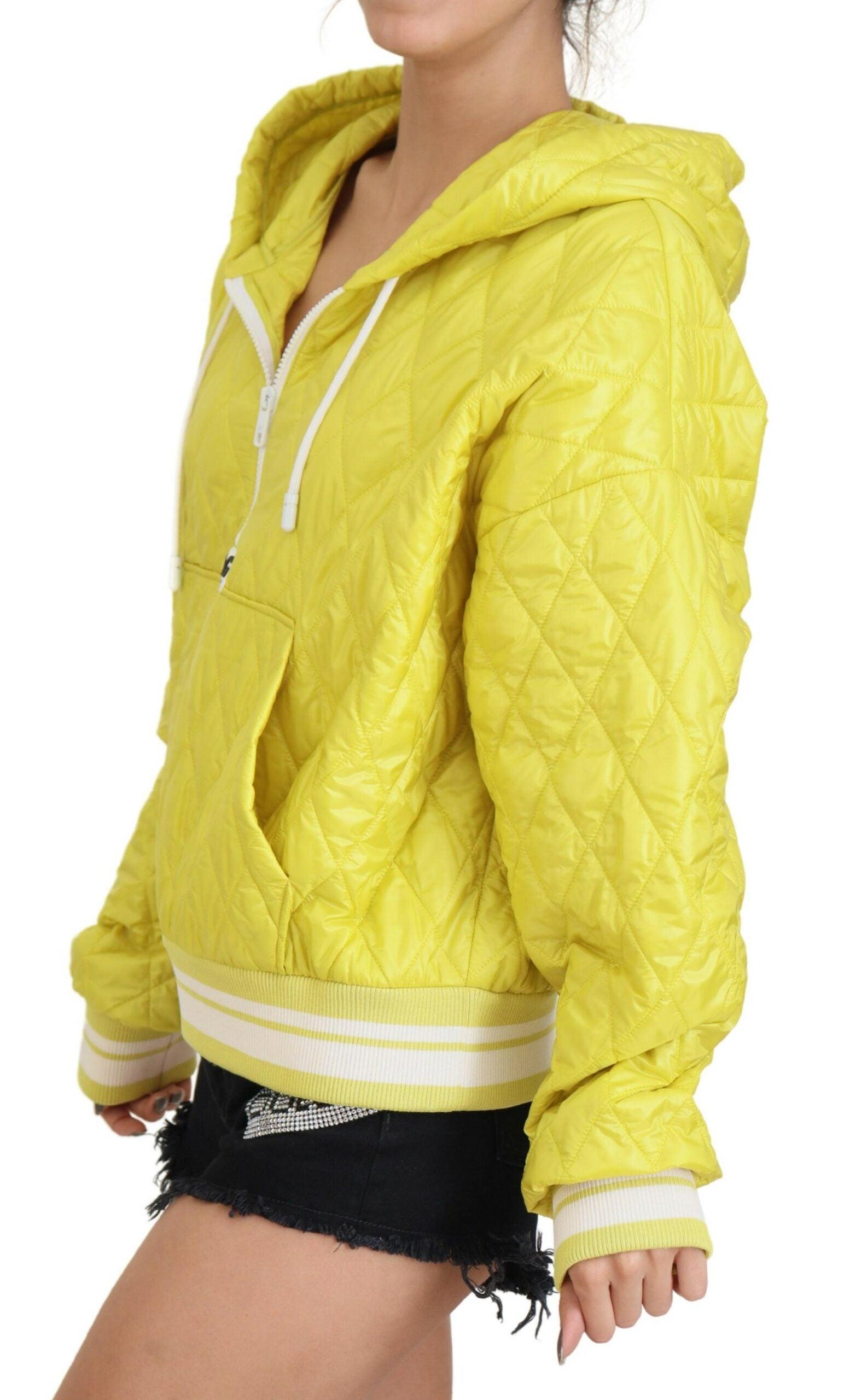 Dolce & Gabbana Yellow Hooded Jacket - Arichezz.store