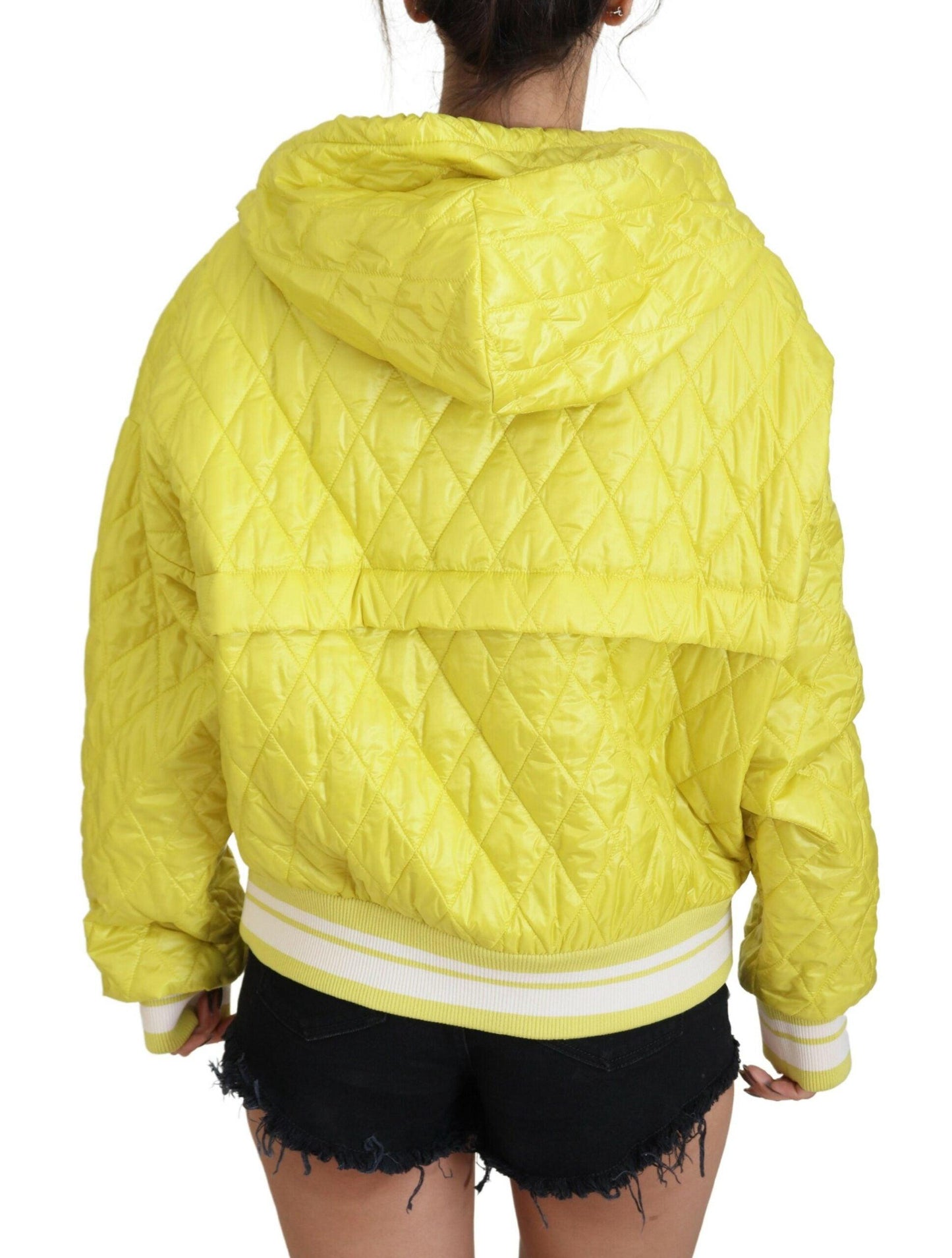 Dolce & Gabbana Yellow Hooded Jacket - Arichezz.store