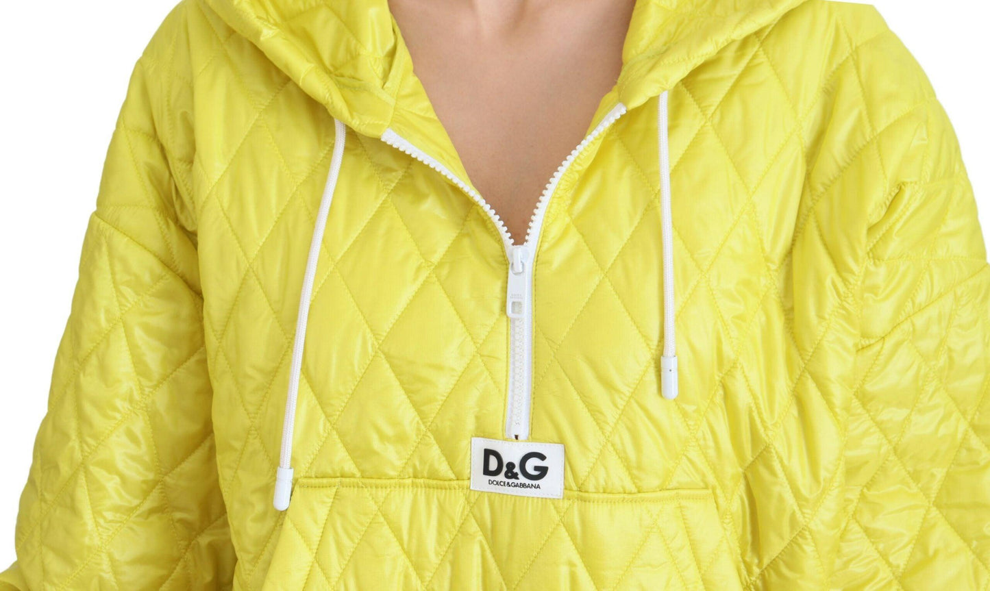 Dolce & Gabbana Yellow Hooded Jacket - Arichezz.store