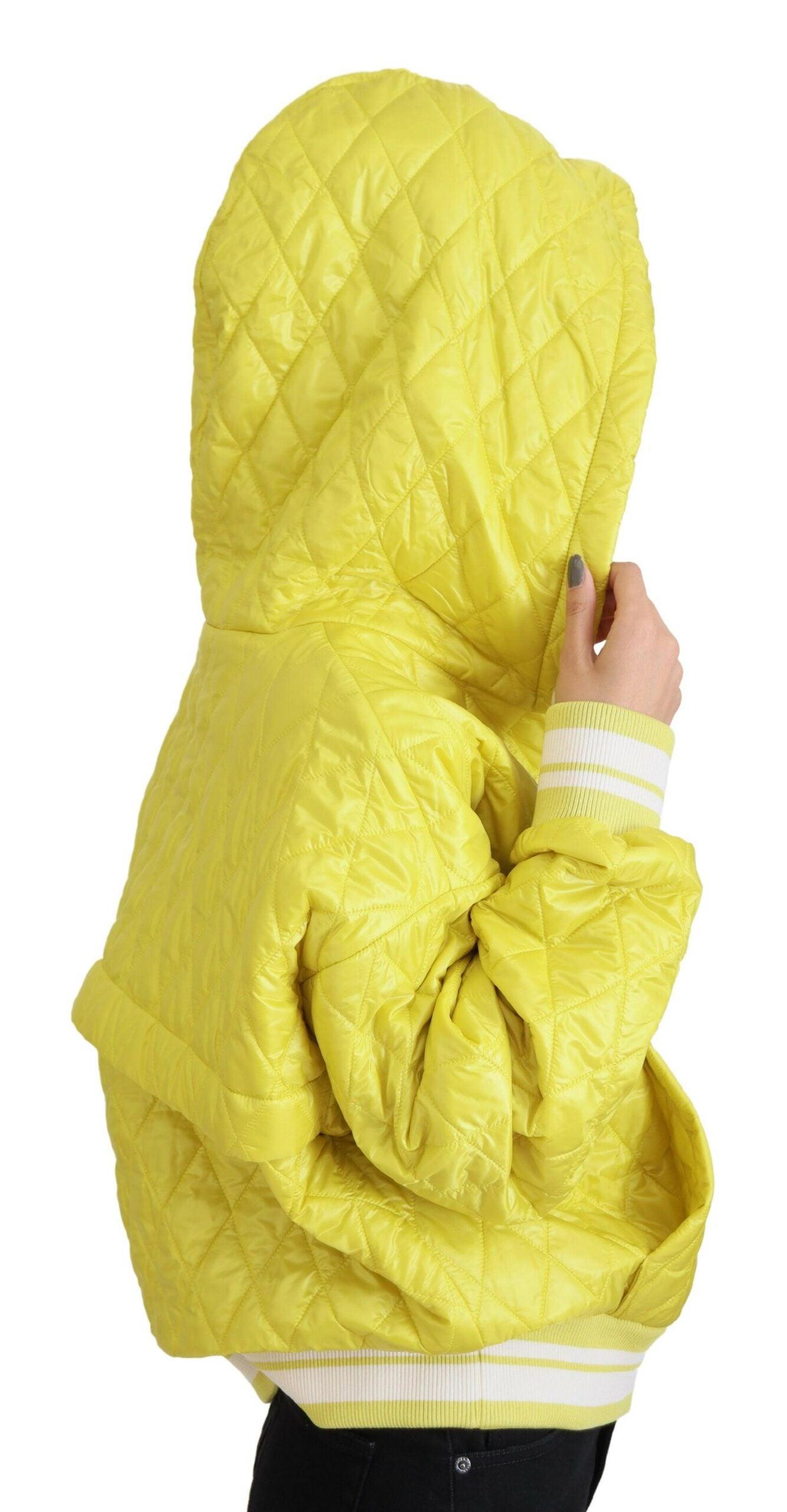 Dolce & Gabbana Yellow Hooded Jacket - Arichezz.store