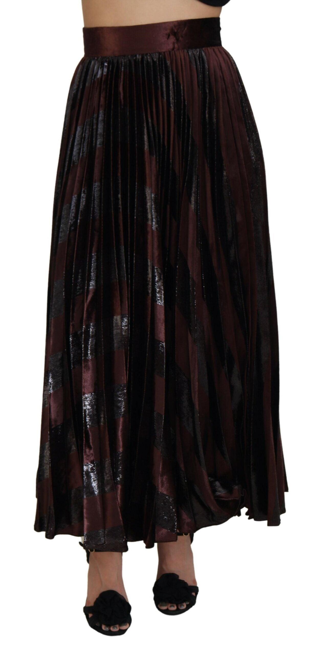 Dolce & Gabbana Elegant High Waist A-Line Maxi Skirt - Arichezz.store