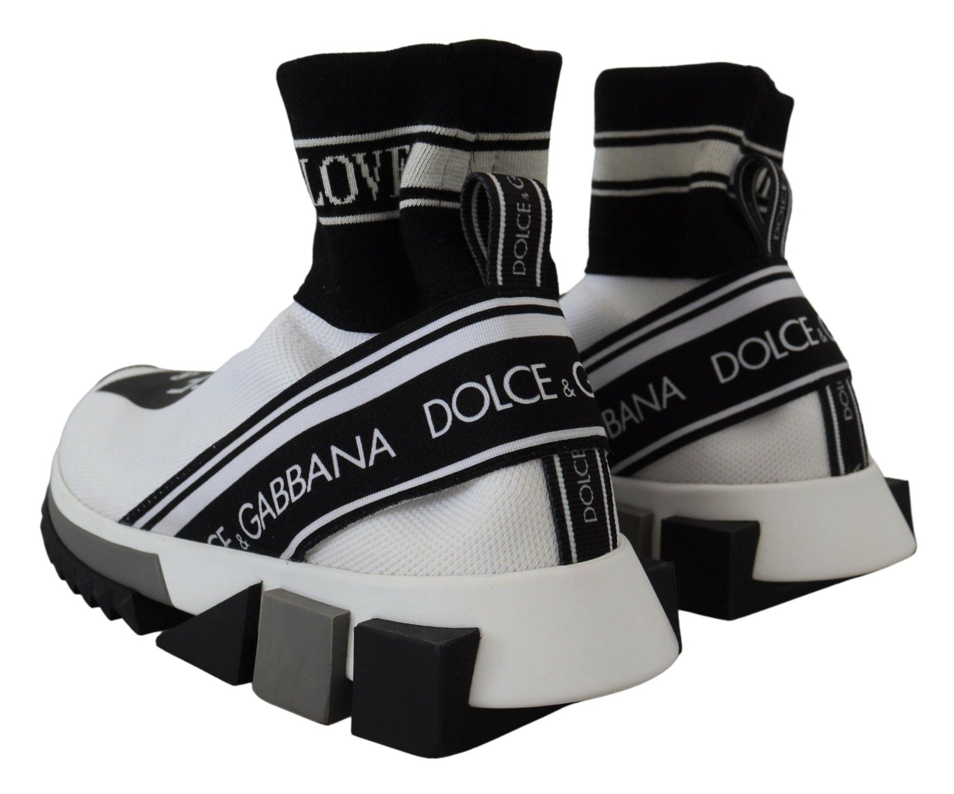 Dolce & Gabbana Chic Black and White Sorrento Slip-On Sneakers - Arichezz.store