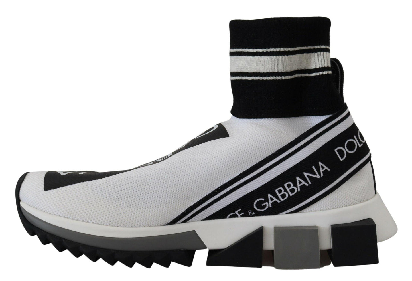 Dolce & Gabbana Chic Black and White Sorrento Slip-On Sneakers - Arichezz.store