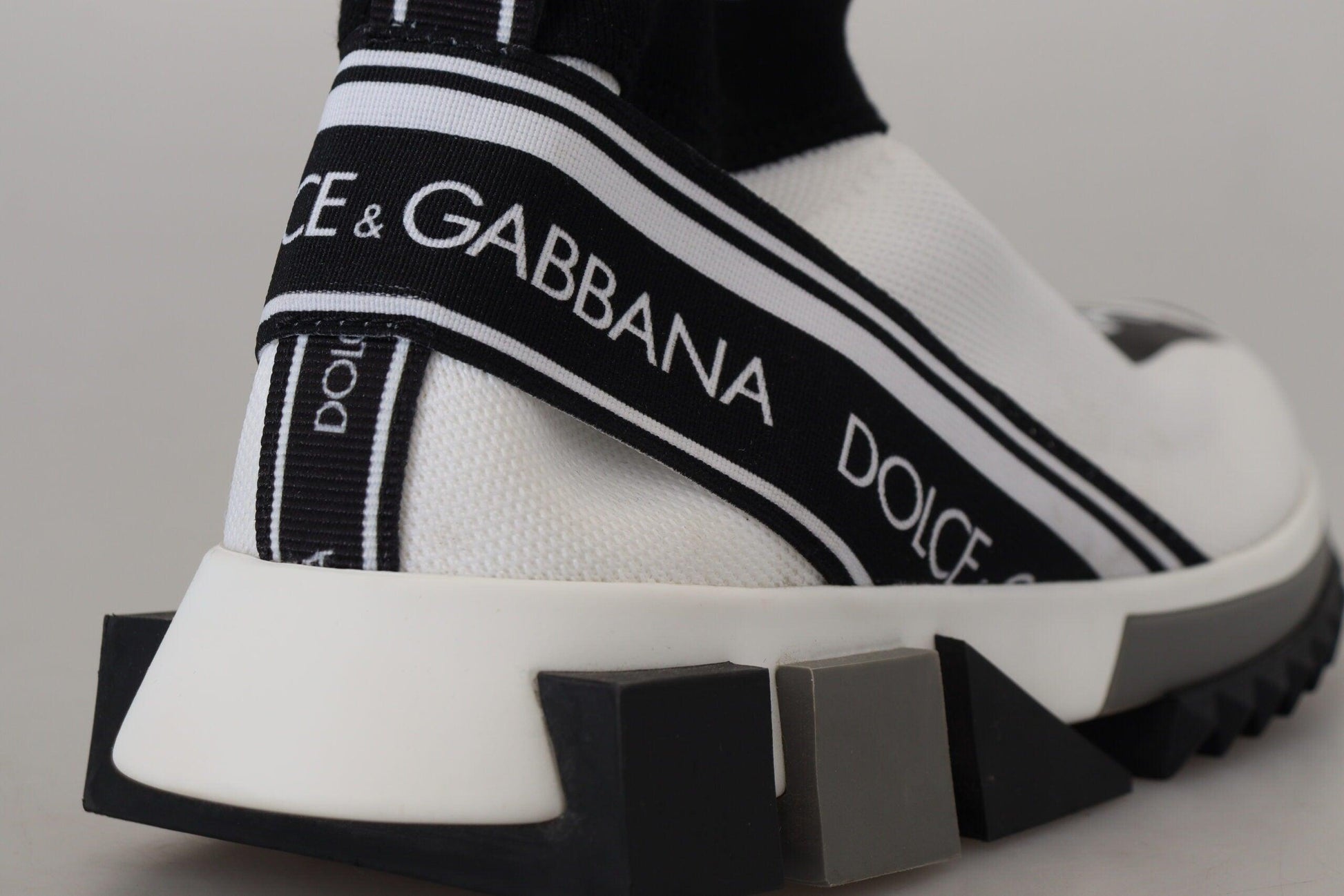 Dolce & Gabbana Chic Black and White Sorrento Slip-On Sneakers - Arichezz.store