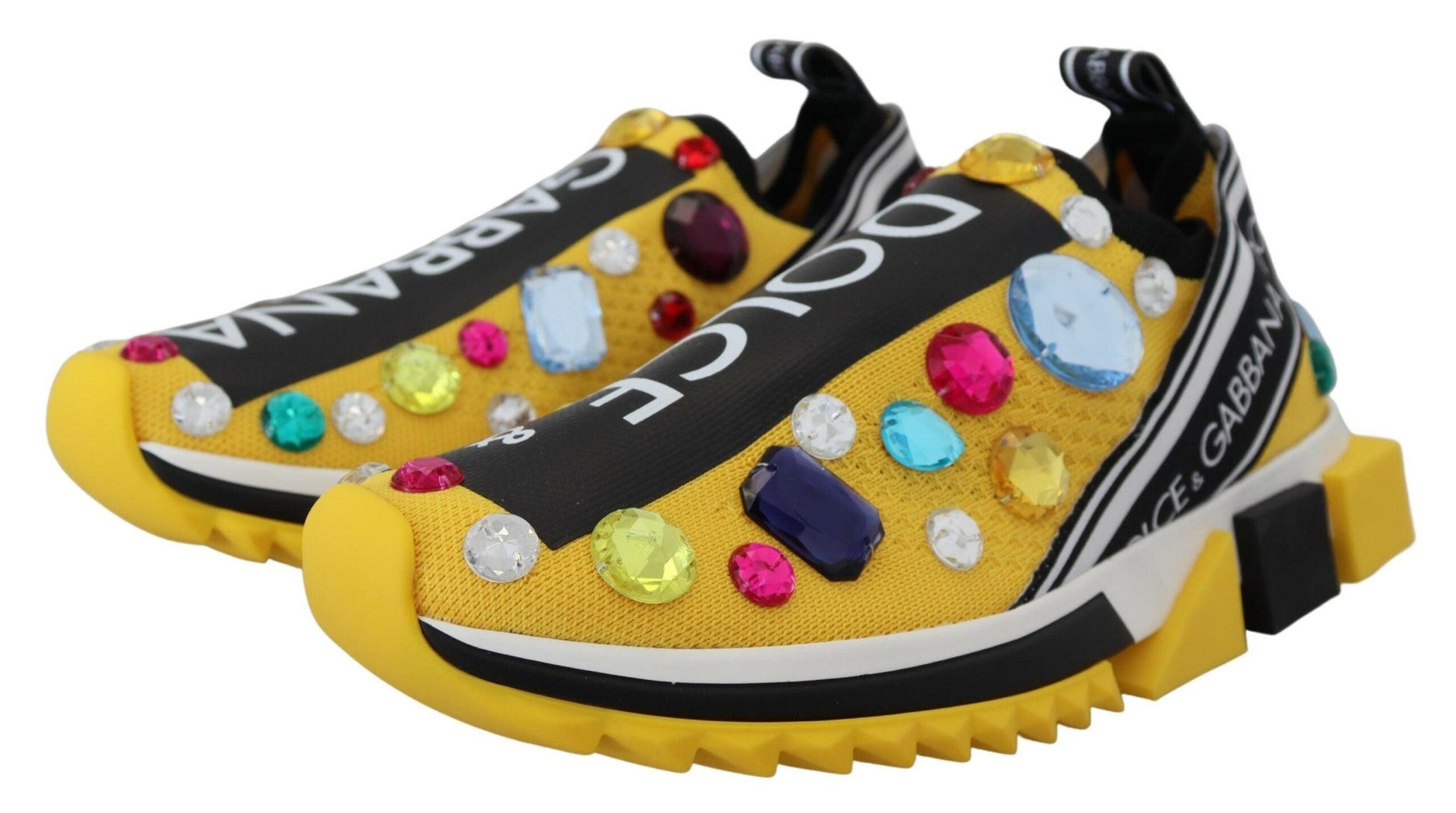 Dolce & Gabbana Exquisite Yellow Techno Fabric Sneakers - Arichezz.store