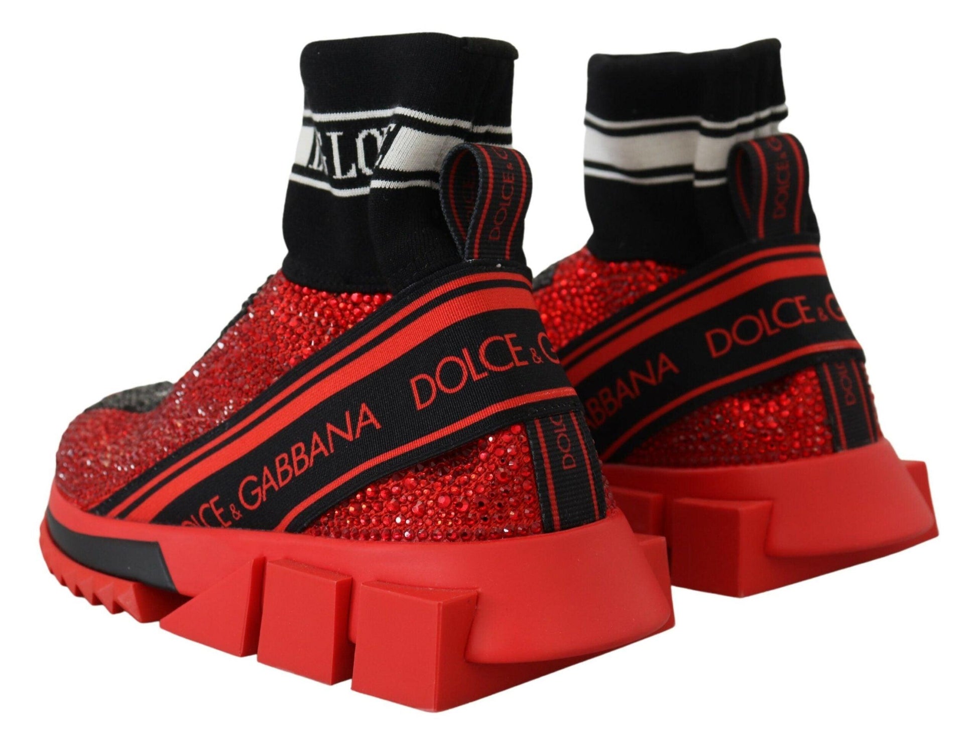 Dolce & Gabbana Exquisite Red Sorrento Slip-On Sneakers - Arichezz.store