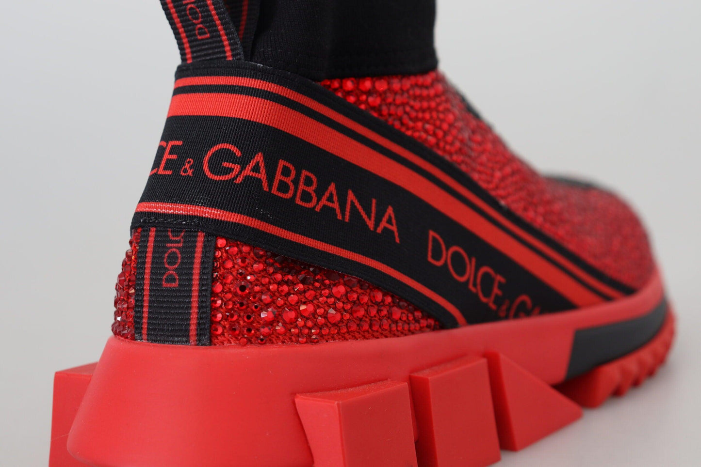 Dolce & Gabbana Exquisite Red Sorrento Slip-On Sneakers - Arichezz.store