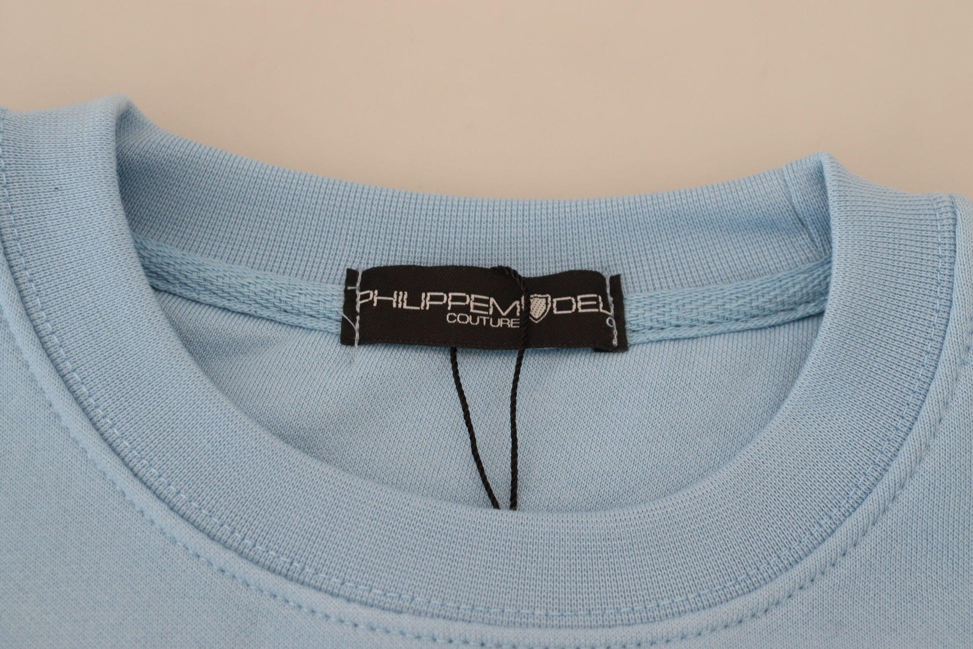 Philippe Model Chic Light Blue Logo Embellished Sweater - Arichezz.store