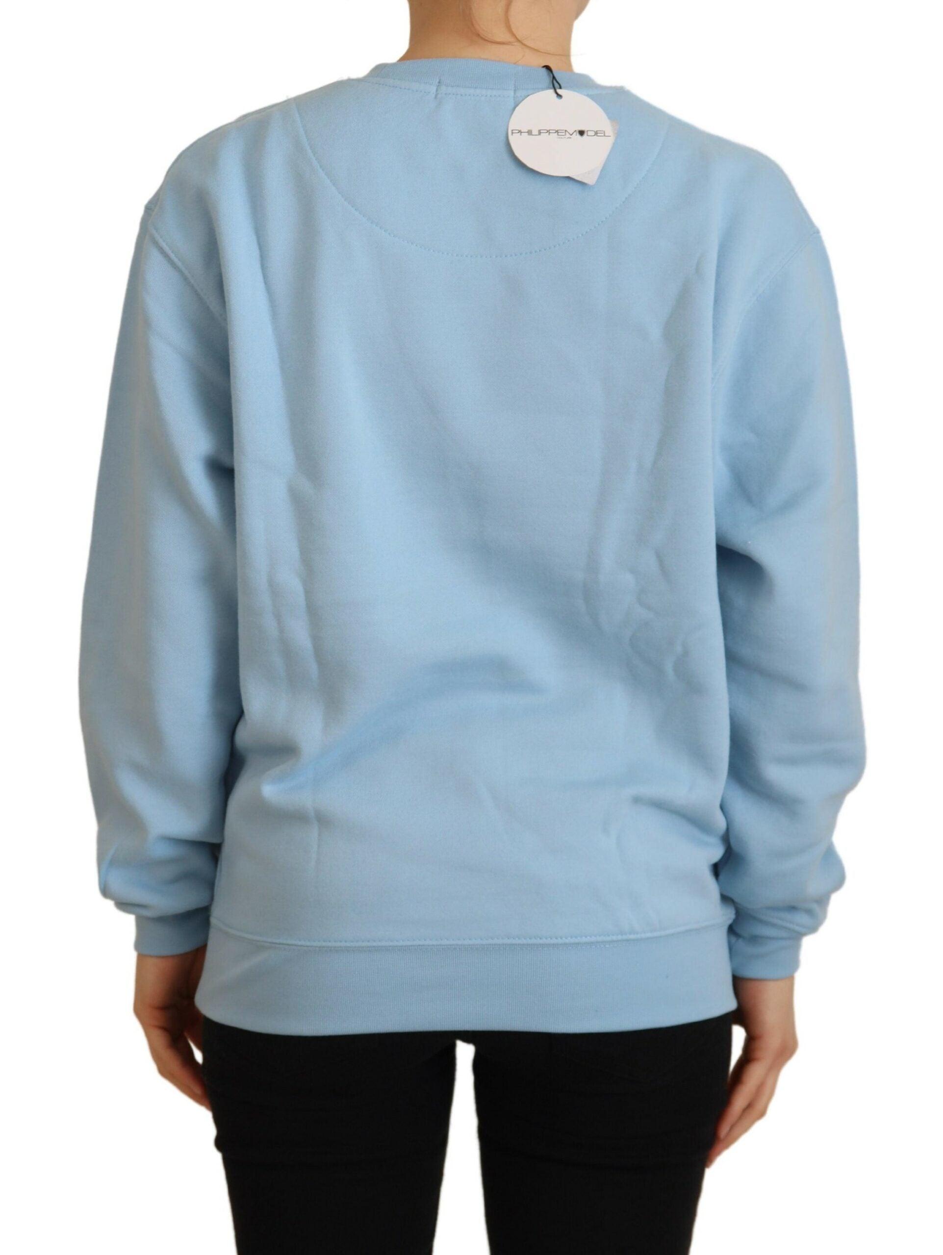 Philippe Model Elegant Light Blue Long Sleeve Sweater - Arichezz.store