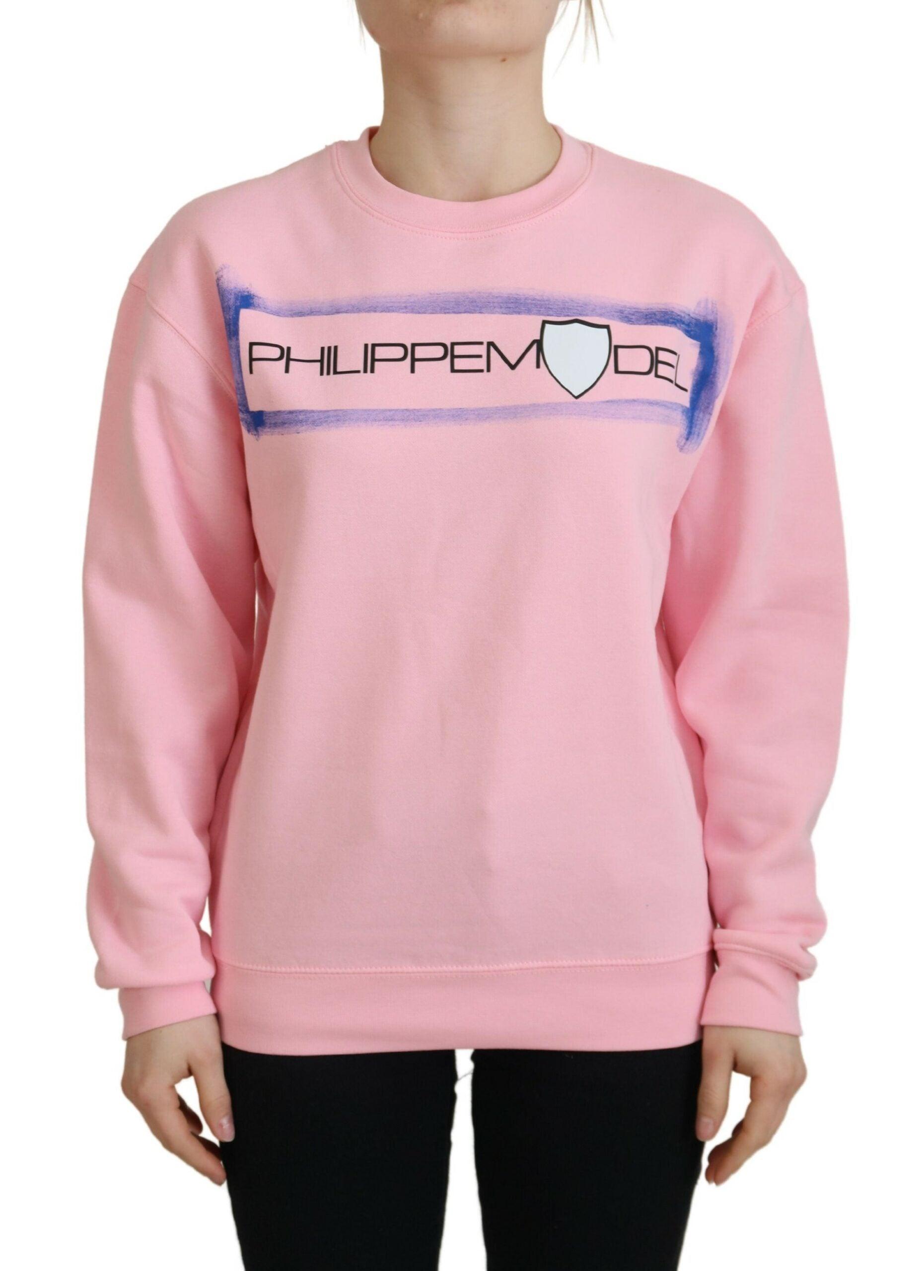 Philippe Model Elegant Pink Long Sleeve Pullover Sweater - Arichezz.store