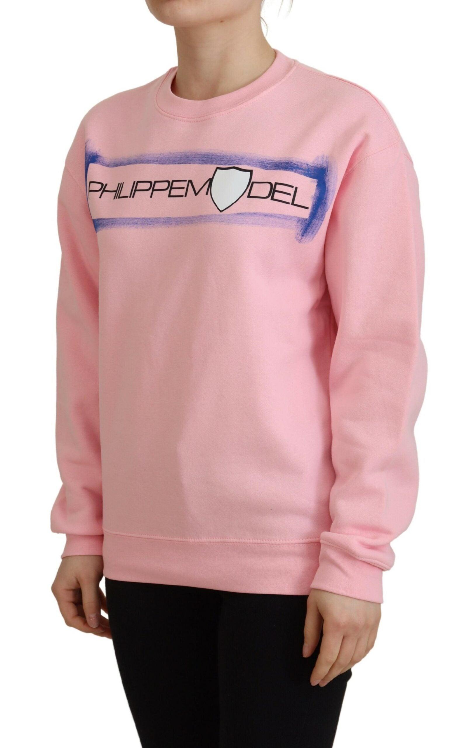 Philippe Model Elegant Pink Long Sleeve Pullover Sweater - Arichezz.store