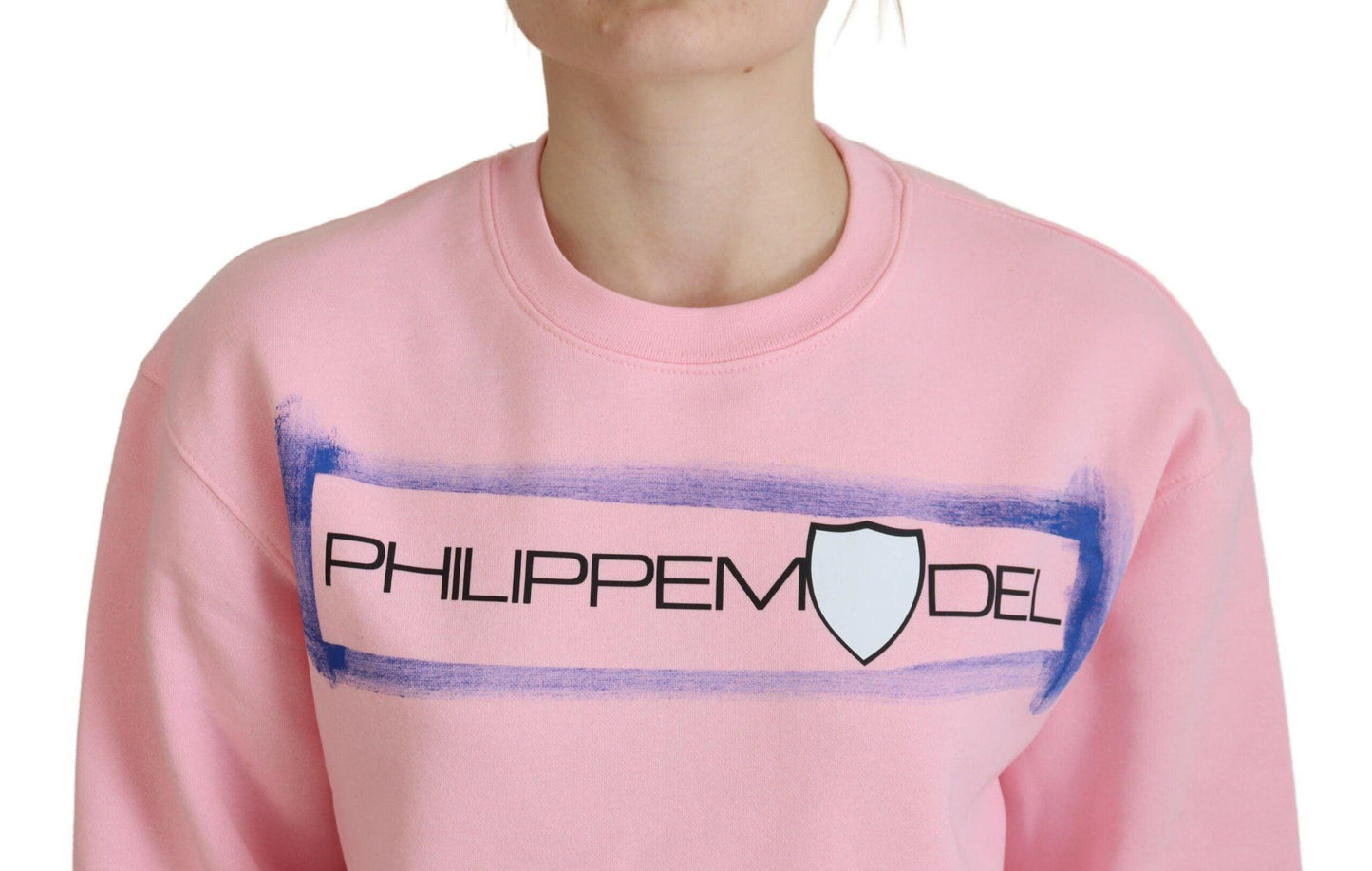 Philippe Model Elegant Pink Long Sleeve Pullover Sweater - Arichezz.store