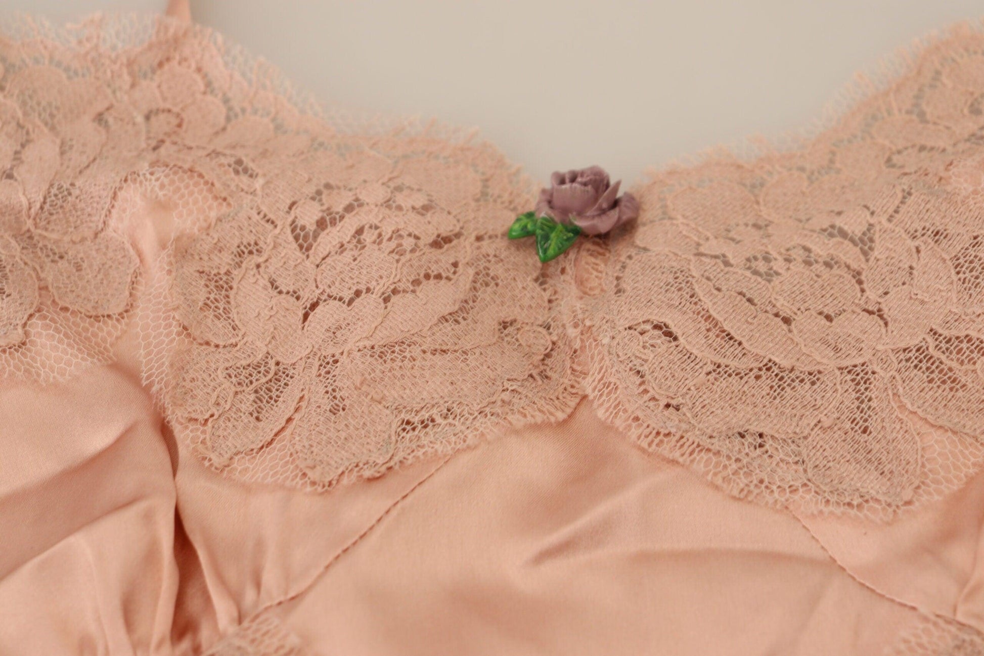 Dolce & Gabbana Elegant Pink Silk Lingerie Top - Arichezz.store