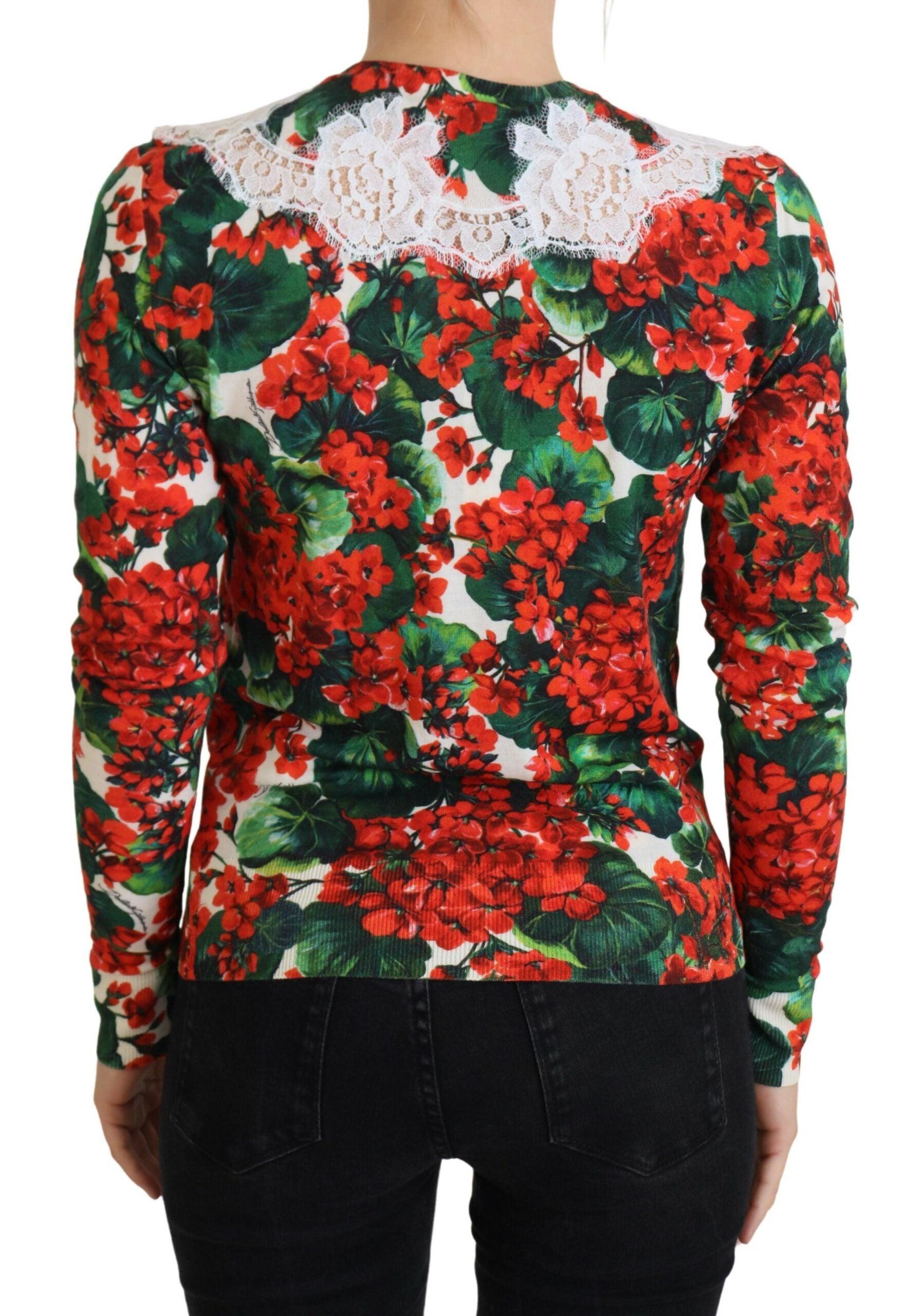 Dolce & Gabbana Elegant Floral Crewneck Cardigan - Arichezz.store