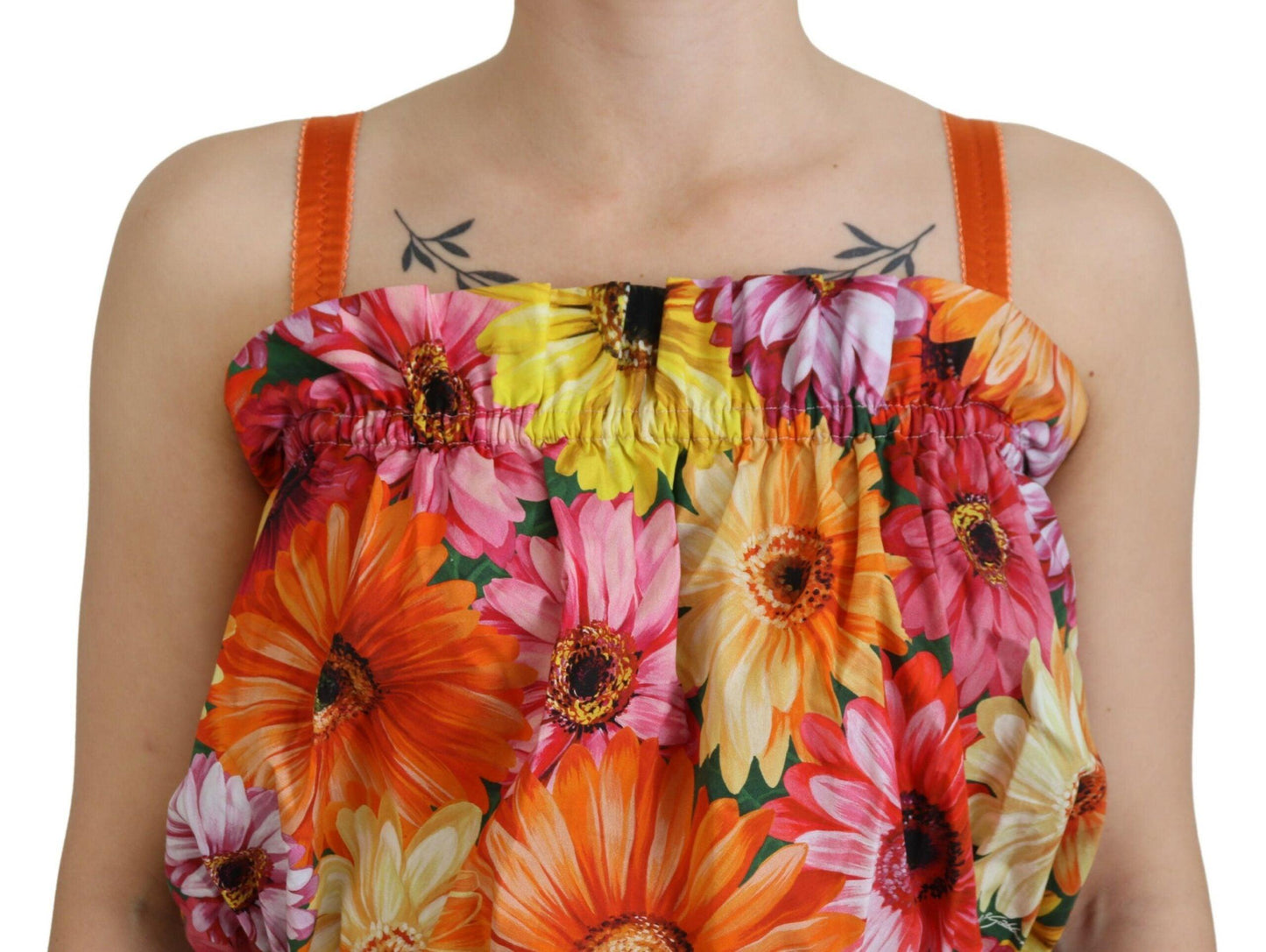 Dolce & Gabbana Floral Elegance Sleeveless Cropped Top - Arichezz.store