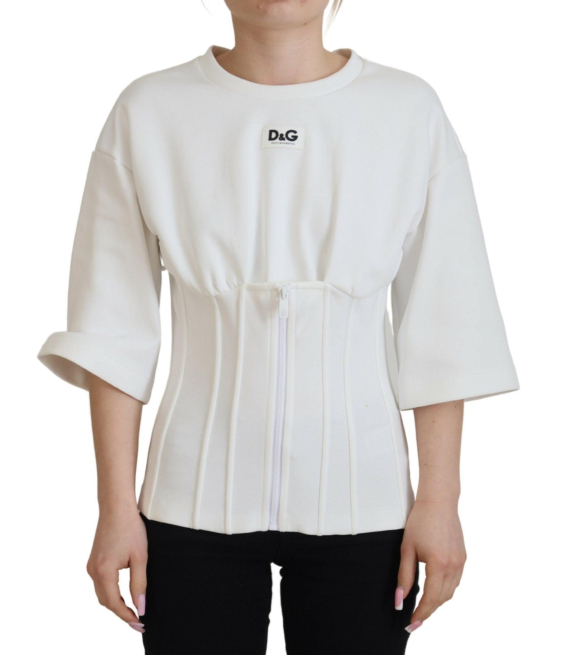 Dolce & Gabbana Elegant Corset Top T-Shirt Blouse - Arichezz.store