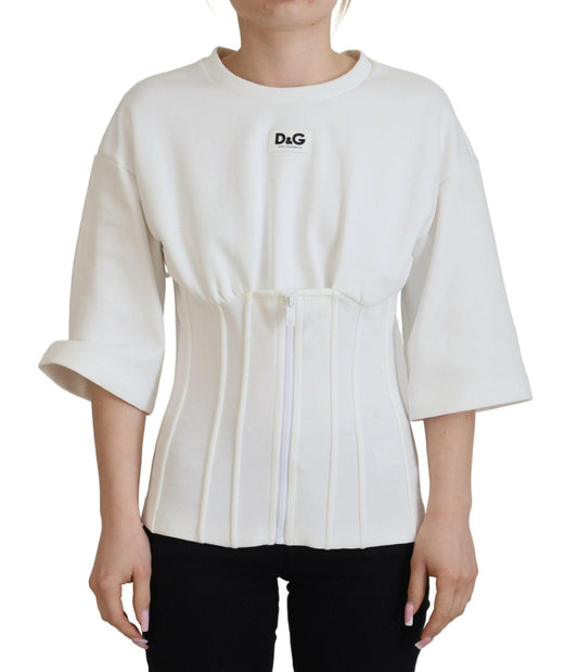 Dolce & Gabbana Elegant Corset Top T-Shirt Blouse - Arichezz.store