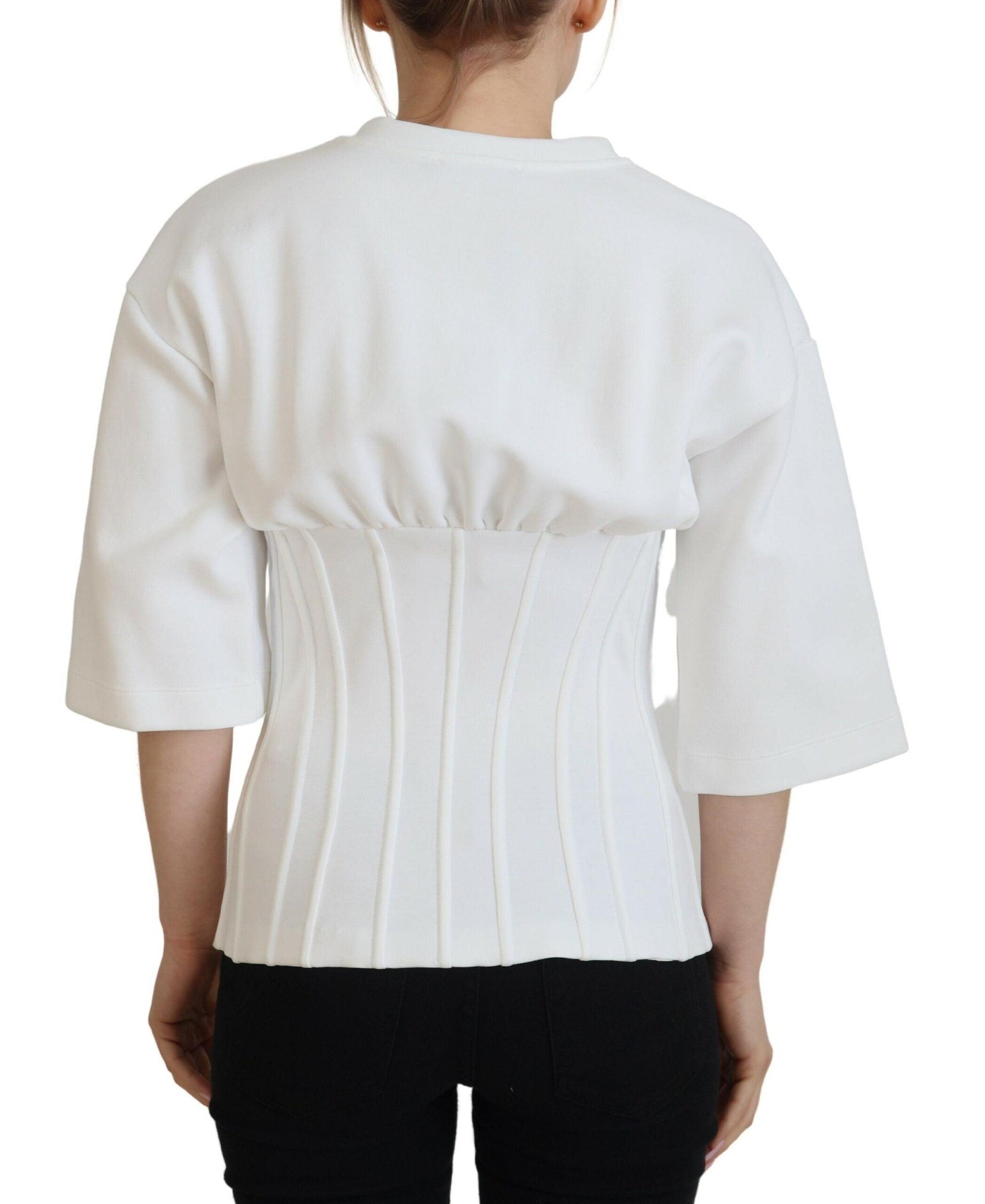 Dolce & Gabbana Elegant Corset Top T-Shirt Blouse - Arichezz.store