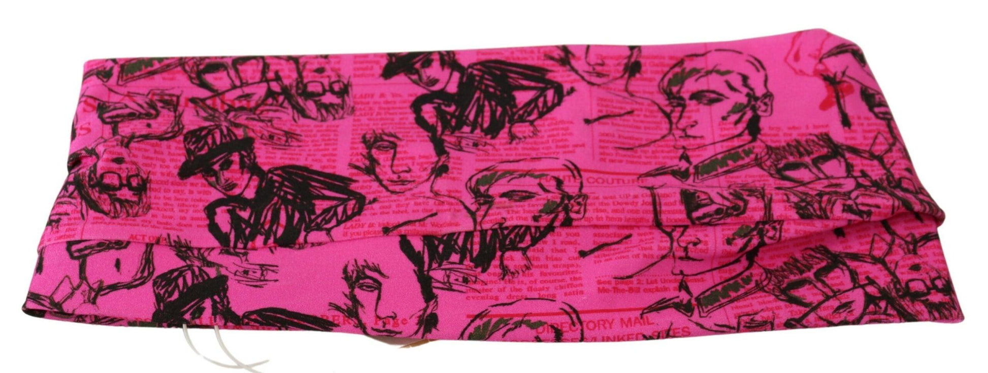 John Galliano Chic Pink Newspaper Print Cropped Top - Arichezz.store