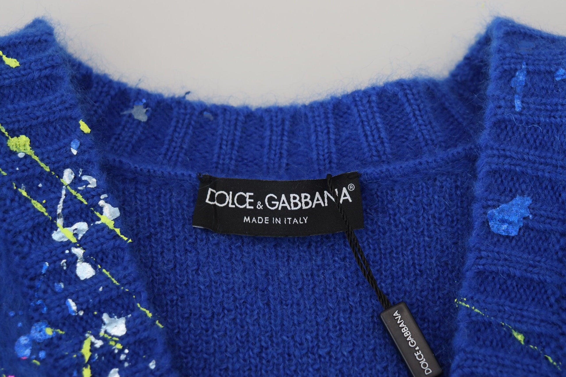 Dolce & Gabbana Elegant Multicolor Splash Mohair Cardigan - Arichezz.store