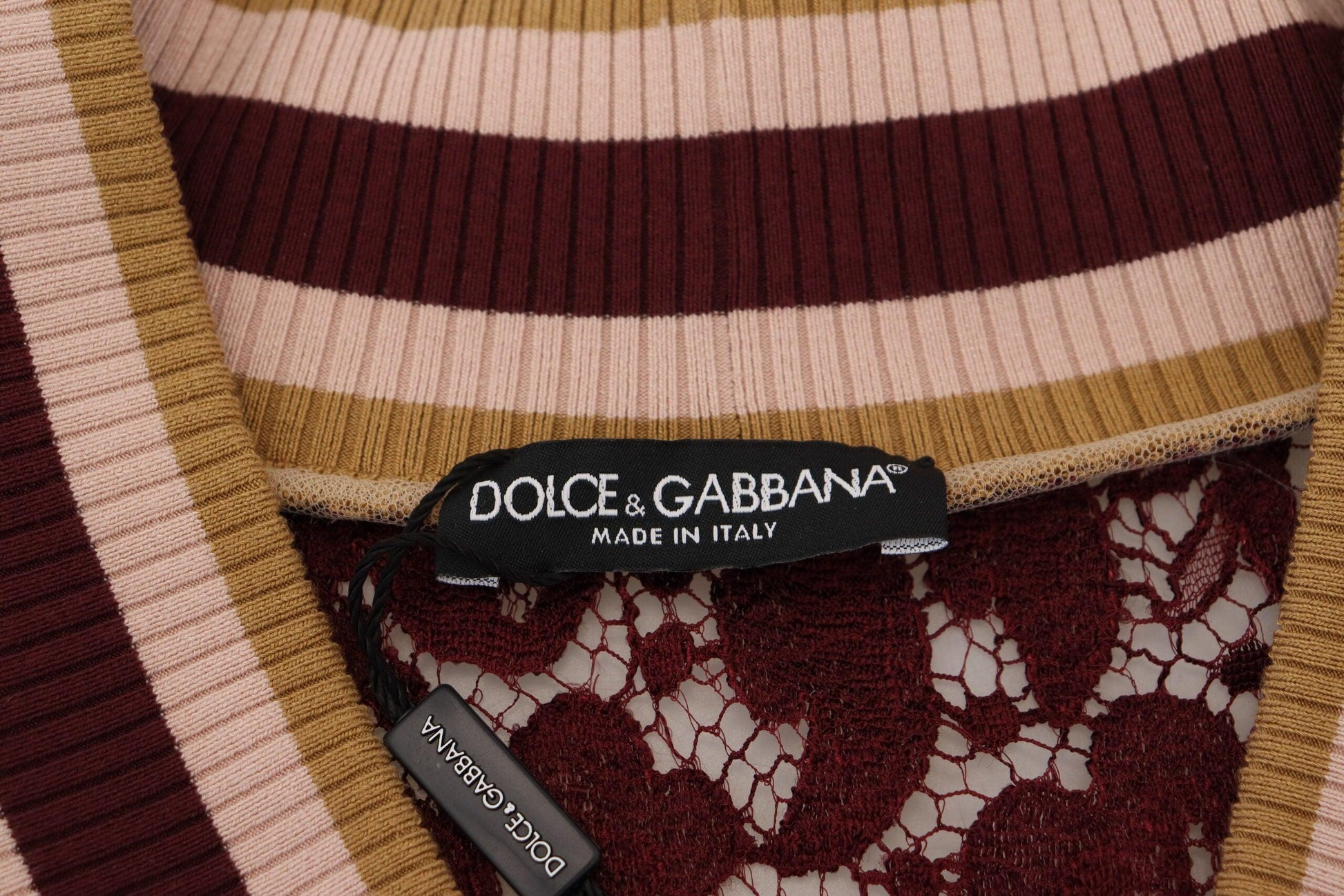 Dolce & Gabbana Multicolor V-Neck Pullover Sweater - Arichezz.store