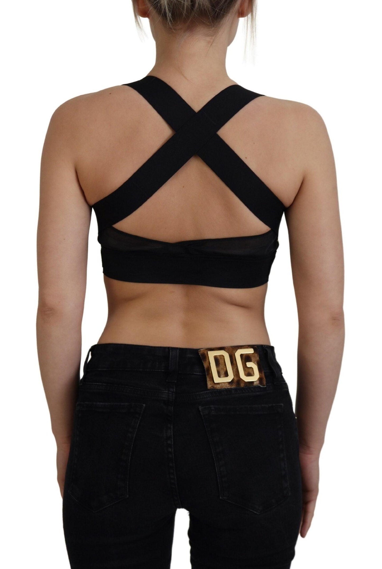 Dolce & Gabbana Elegant Cropped Top with Front Zipper - Arichezz.store