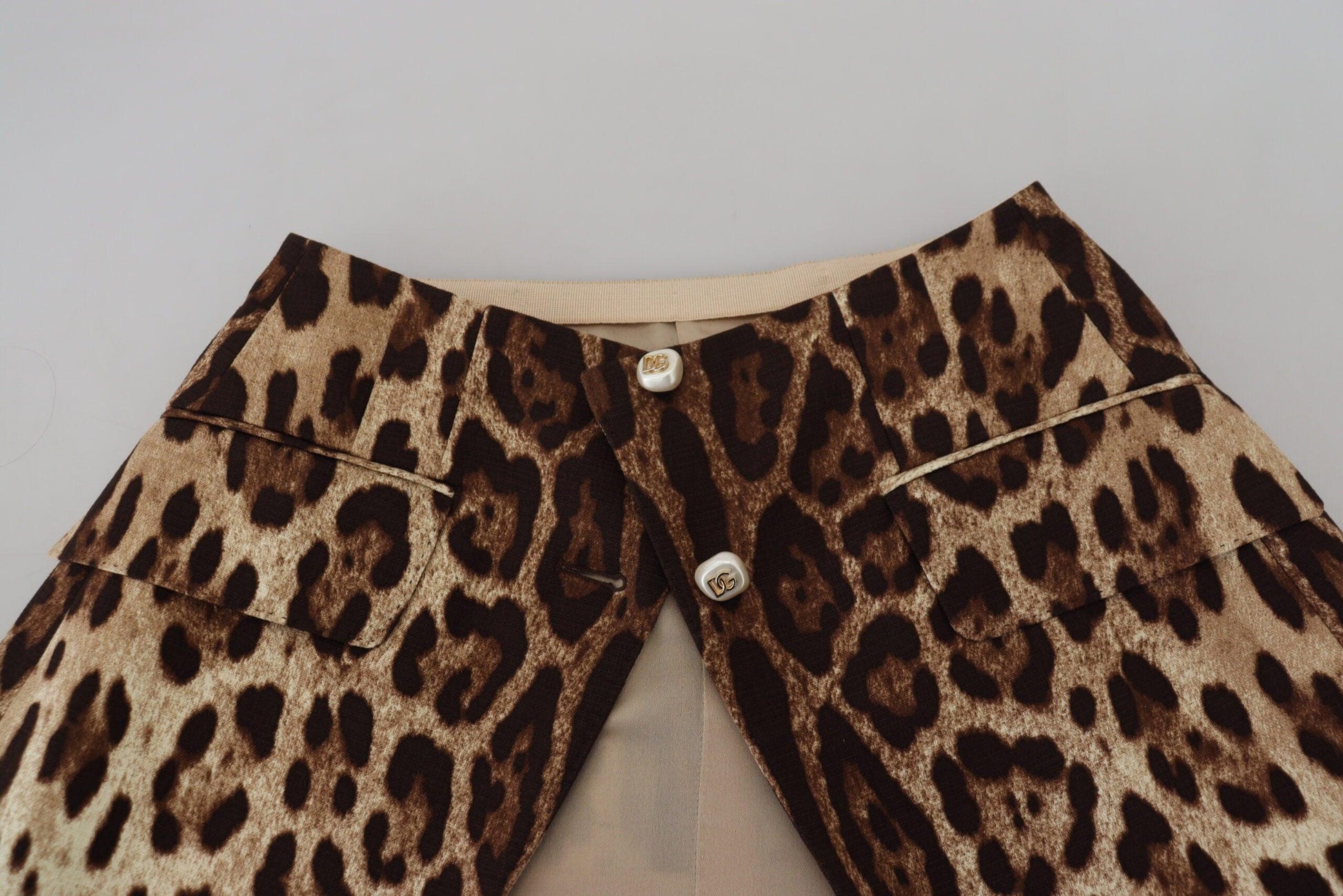 Dolce & Gabbana High Waist Leopard Mini Skirt - Arichezz.store