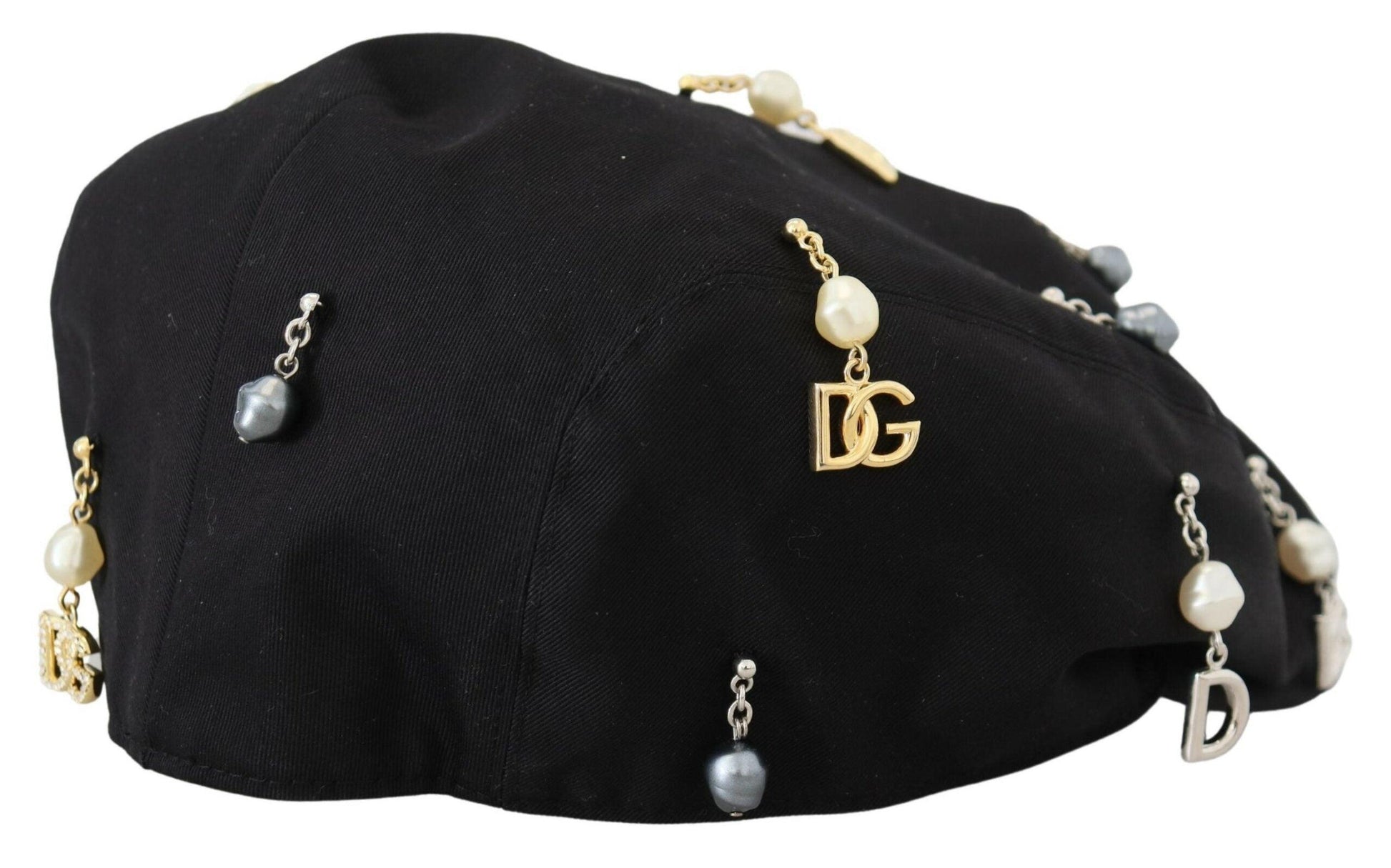 Dolce & Gabbana Elegant Black Cotton Newsboy Hat - Arichezz.store