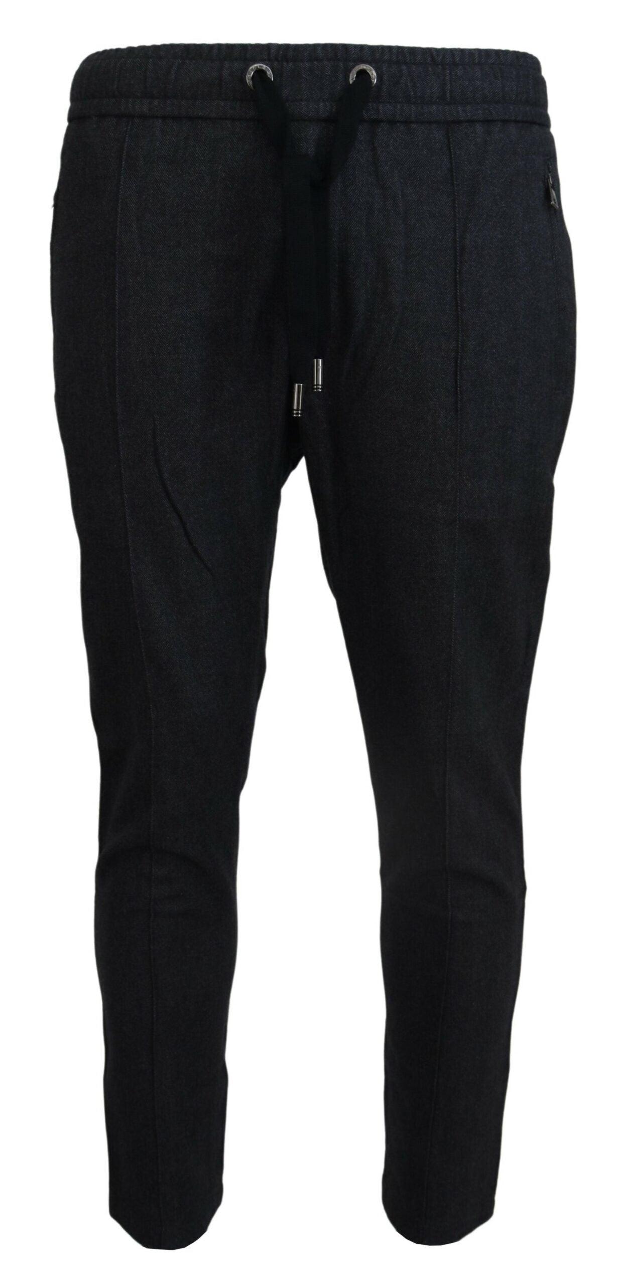 Dolce & Gabbana Elegant Grey Cotton Joggers for Men - Arichezz.store