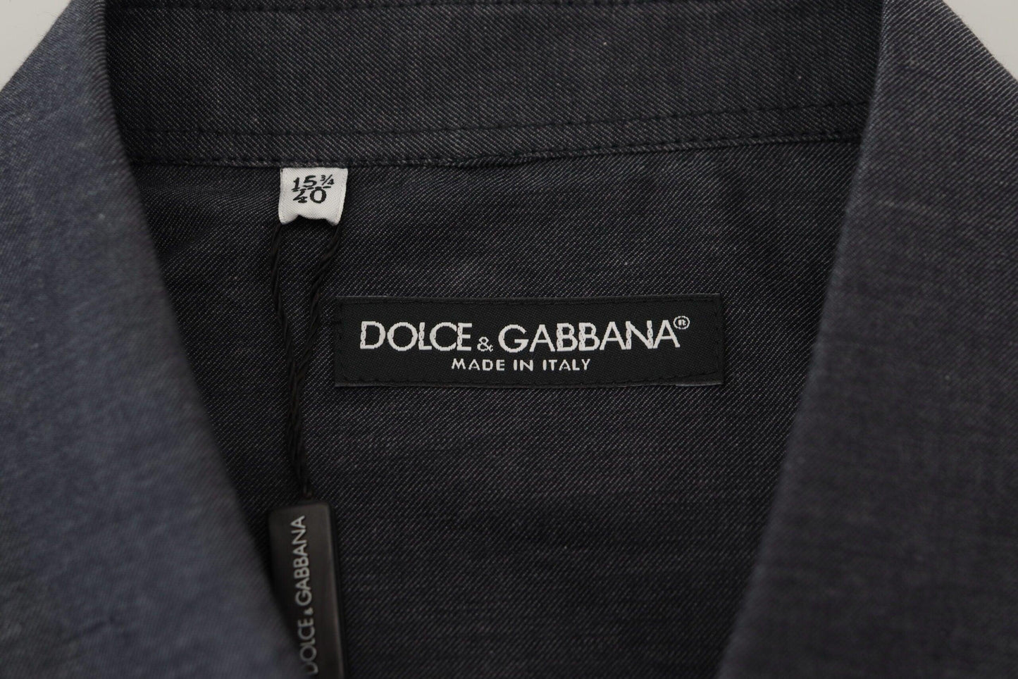 Dolce & Gabbana Elegant Gray Cotton Collared Shirt - Arichezz.store