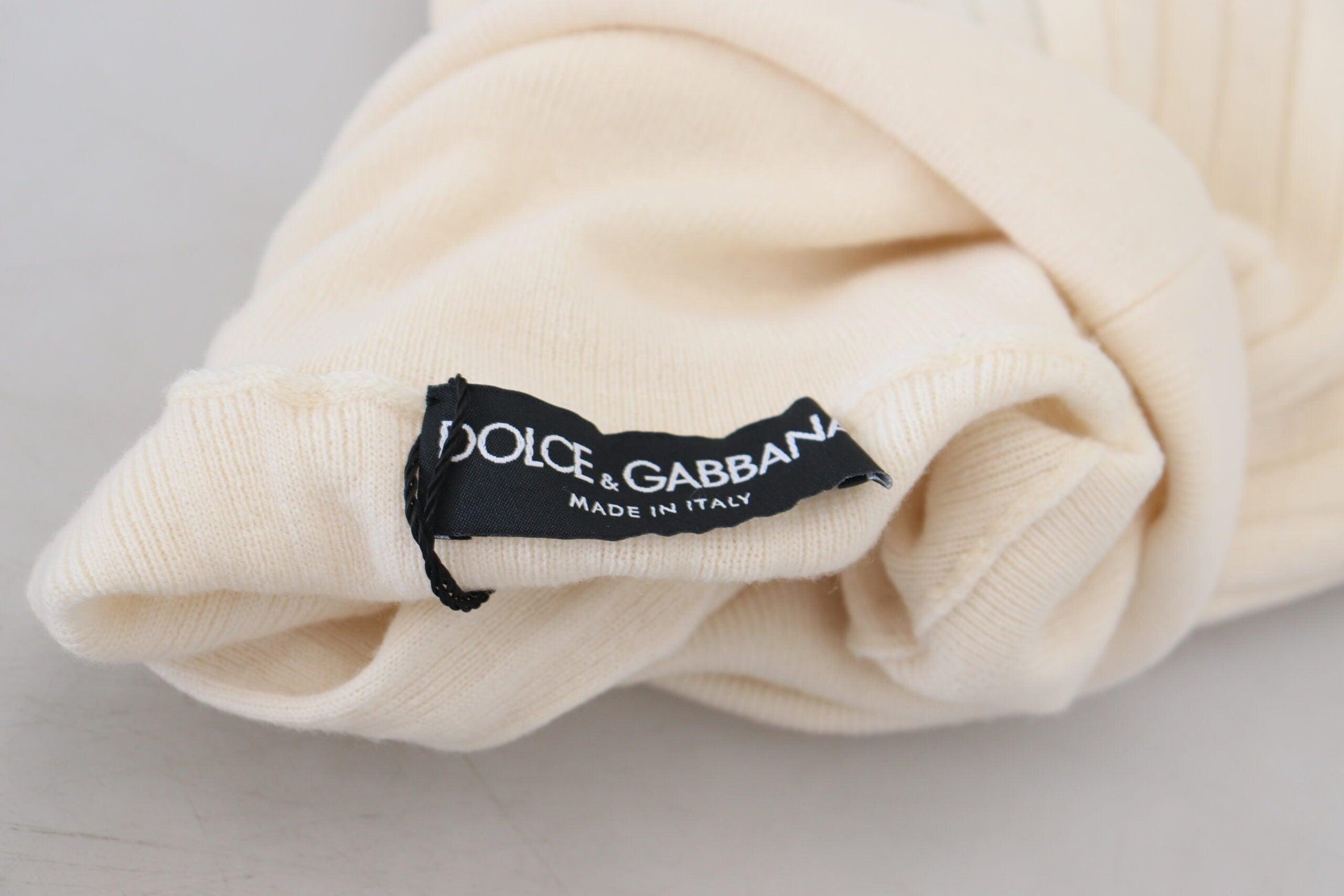 Dolce & Gabbana Ivory Turtleneck Wool Blend Sweater - Arichezz.store